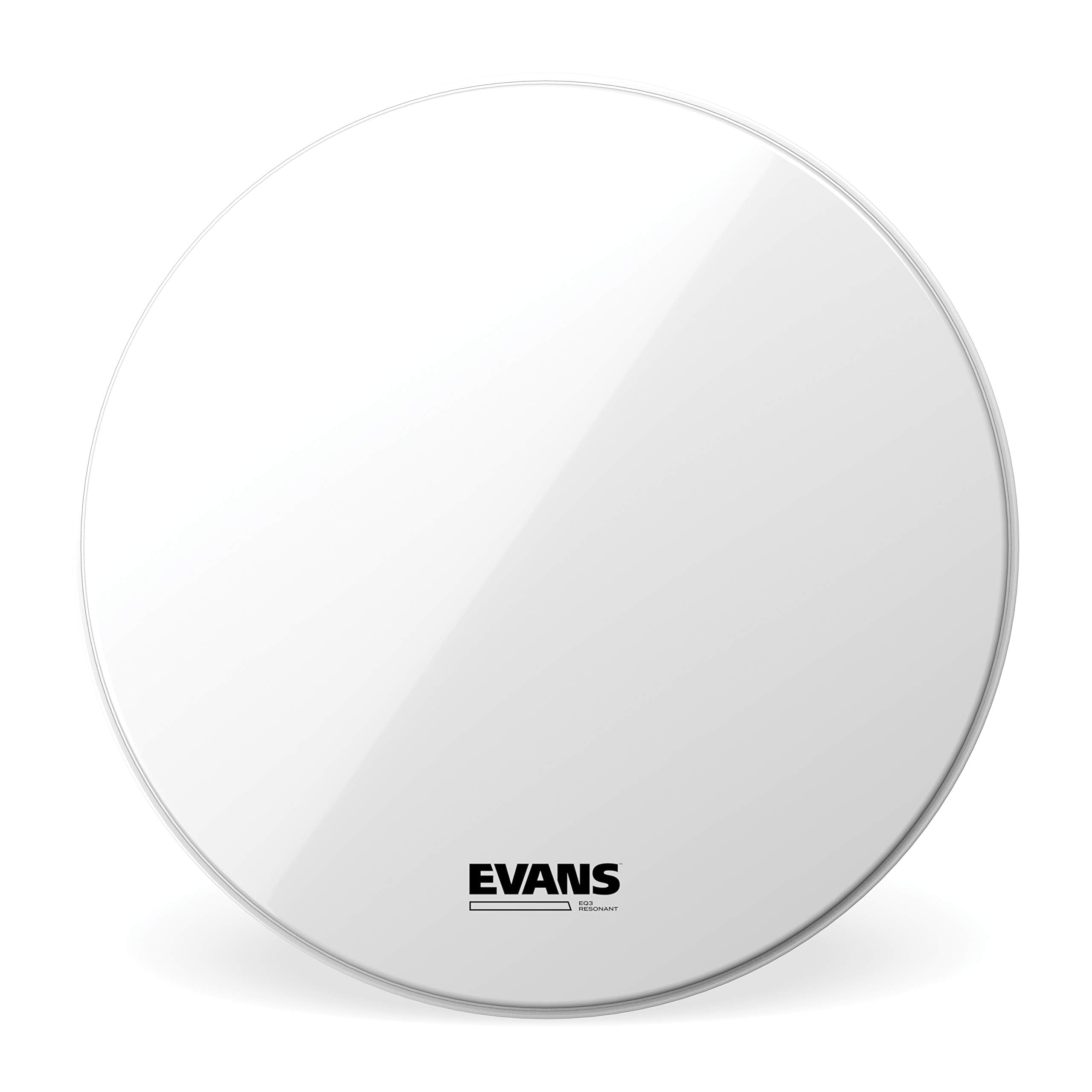 Evans Eq3 Resonant Smooth White Bass Drum Head, 26 Inch