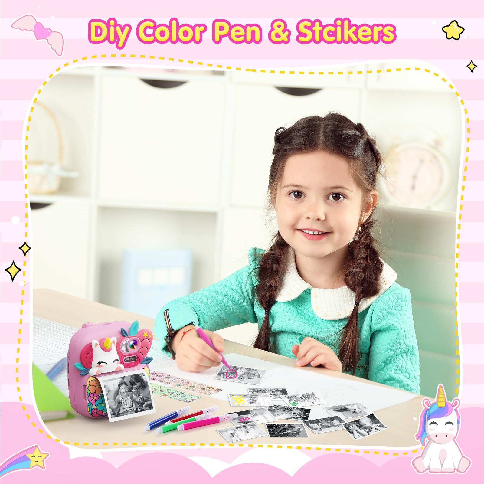 Tiatua Kids Camera Instant Print, Camera For Kids With Printable Photos, Toddler Camera Toys For Children Ages 3 14, Digital Cam