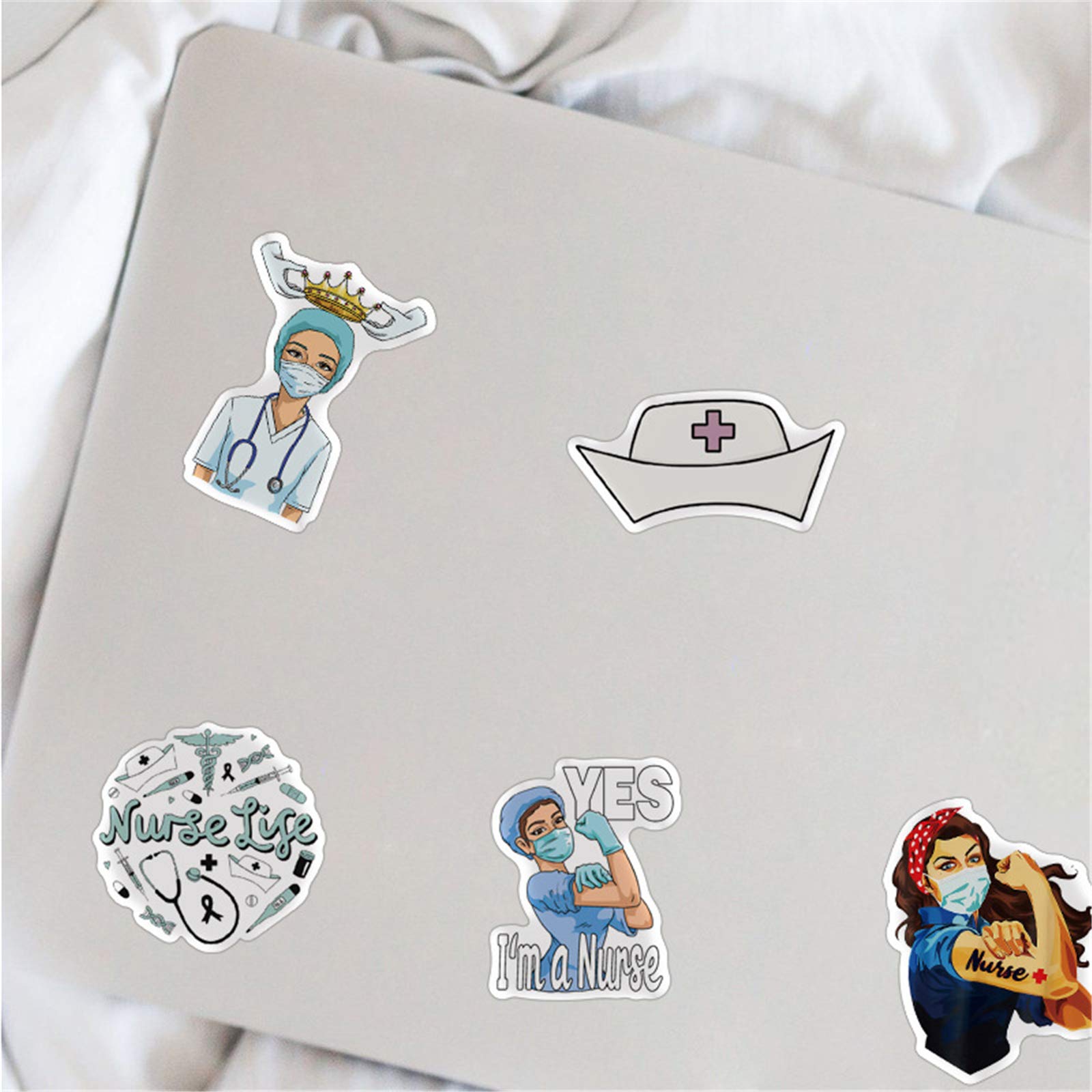 50 Pcs Nurse Stickers, Vinyl Nursing Stickers Decals For Laptops And Water Bottles, Nurse Accessories For Work (Nurse)