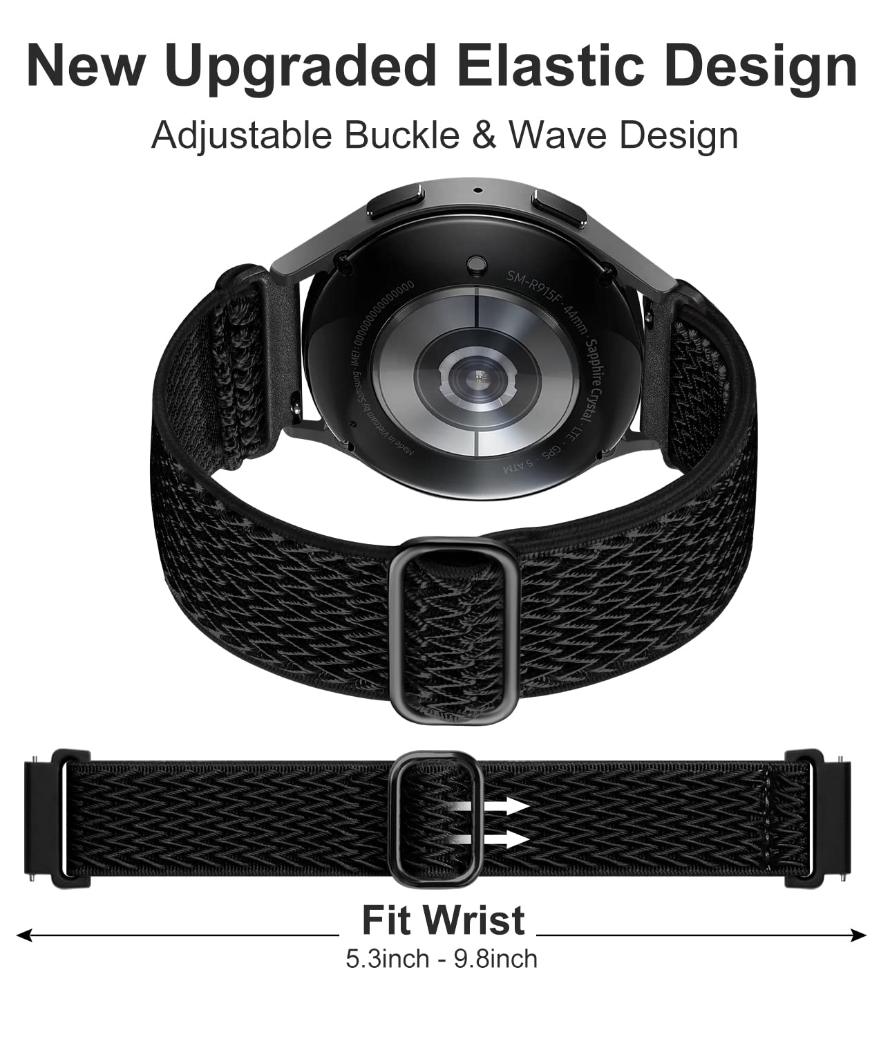 Lerobo Elastic Bands Compatible With Samsung Galaxy Watch 7 6 5 4 40Mm 44Mm/Galaxy Watch 6 Classic Band 43Mm 47Mm/Watch 4 Classi