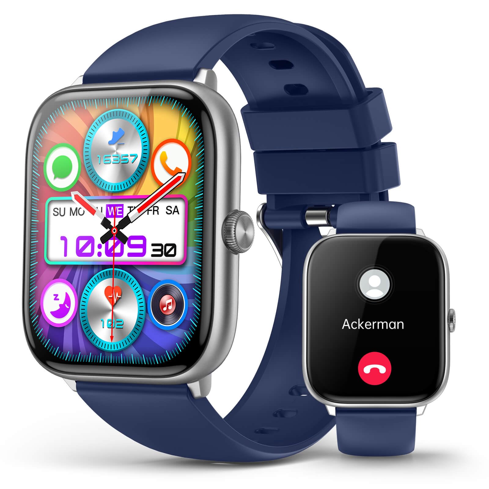 Earlysincere 2.06'' Amoled Smart Watches With Bluetooth Calling, 118 Sports Modes, Fitness Activity Tracker For Men Women, Bp/Hr