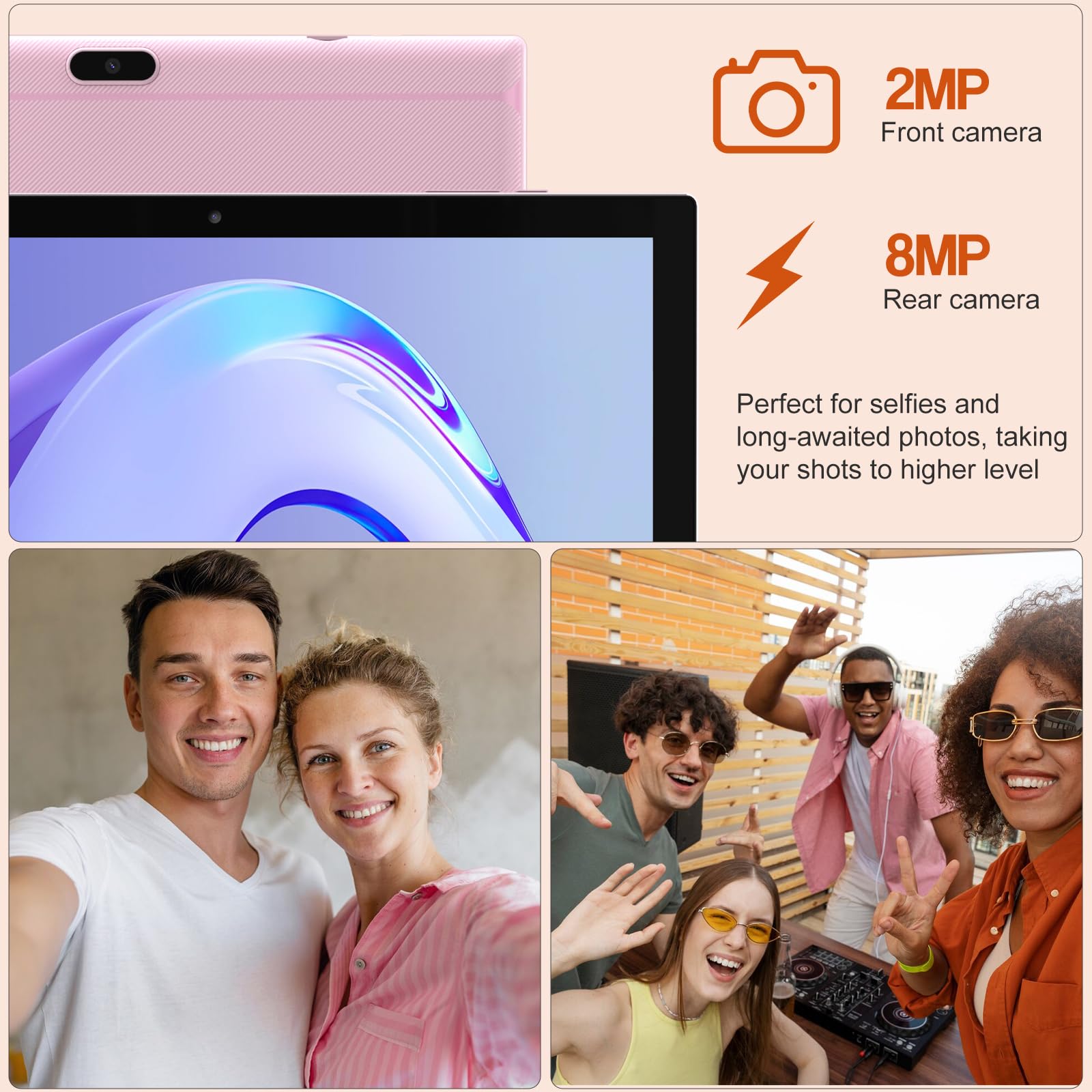 Yqsavior Tablet 10 Inch, 2 In 1 Tablet With Keyboard, 4Gb+64Gb Android 12 Tablet Pc, Quad Core, 1280 * 800 Hd Screen, Dual Camer