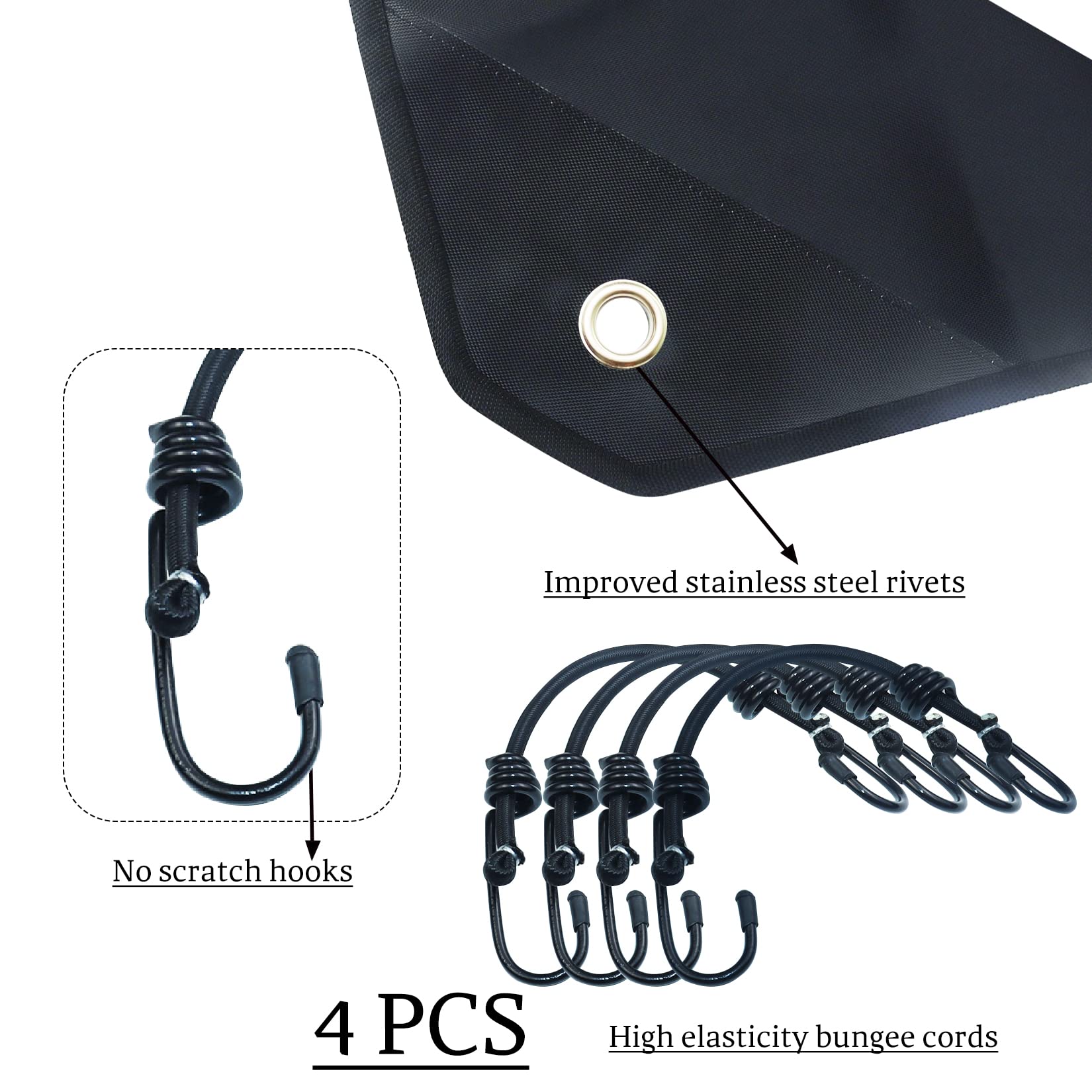 Air Conditioner Cover For Outside Units, Heavy Duty Central Ac Winter Cover Defender Outdoor Top Waterproof Snow-Resist (Black,