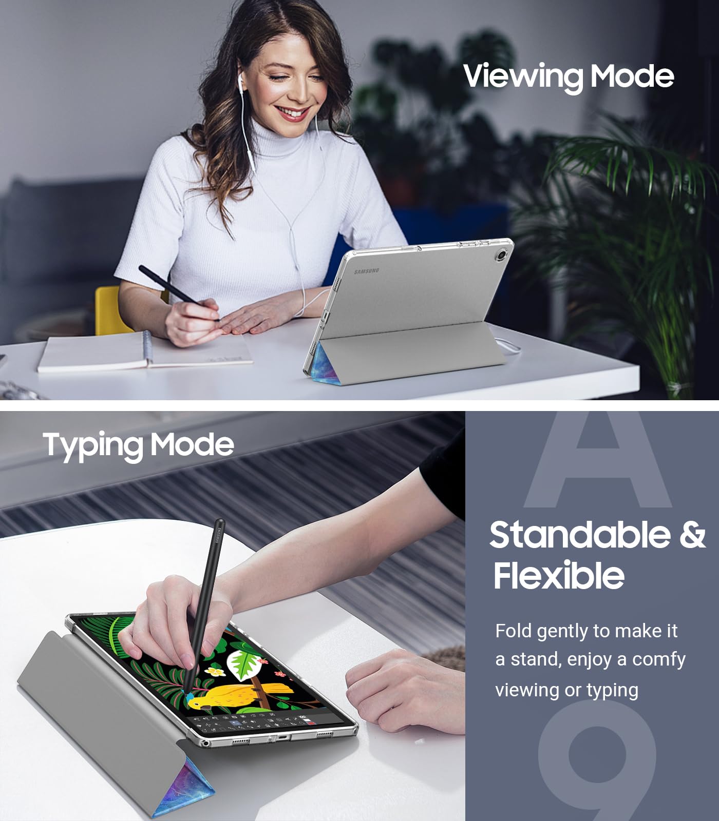 Timovo Case For Samsung Galaxy Tab A9+/A9 Plus 11 2023, Slim Soft Tpu Translucent Frosted Back Protective Cover For Galaxy Tab A