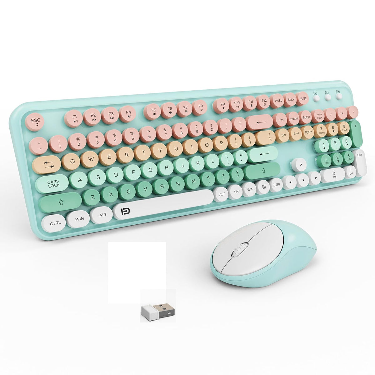 Wireless Keyboard and Mouse Combo, 2.4 GHz Wireless Full-Sized ...