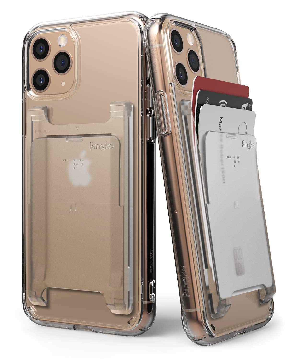 Ringke Slot Card Holder (2 Pack) Designed for Smartphones, Adhesive Stick On Wallet Case Minimalist Slim Hard Premium Credit Car