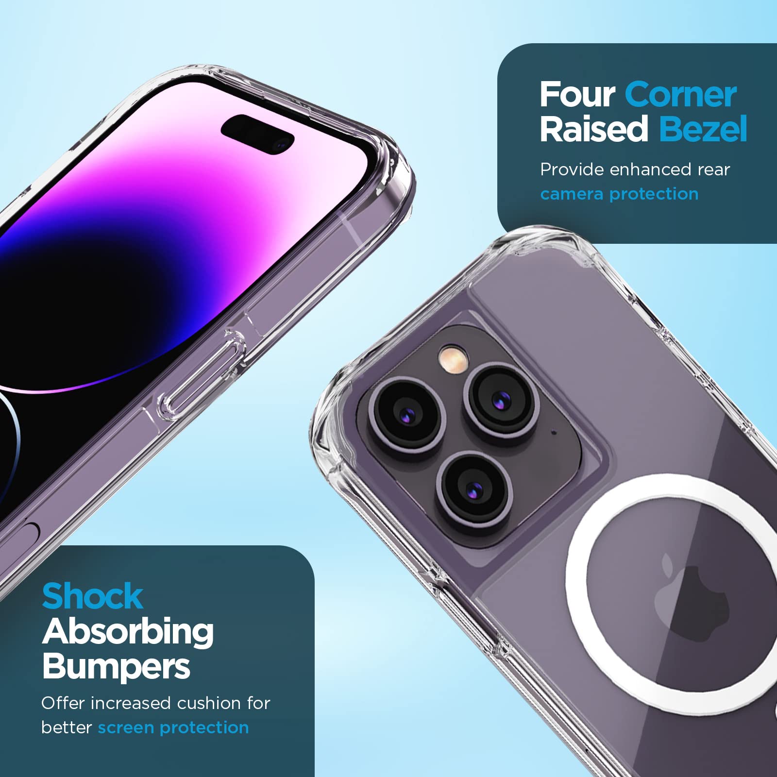 Case Mate Tough Iphone 14 Pro Max Case   Clear [10Ft Drop Protection] [Compatible With Magsafe] Magnetic Phone Case For Apple 14