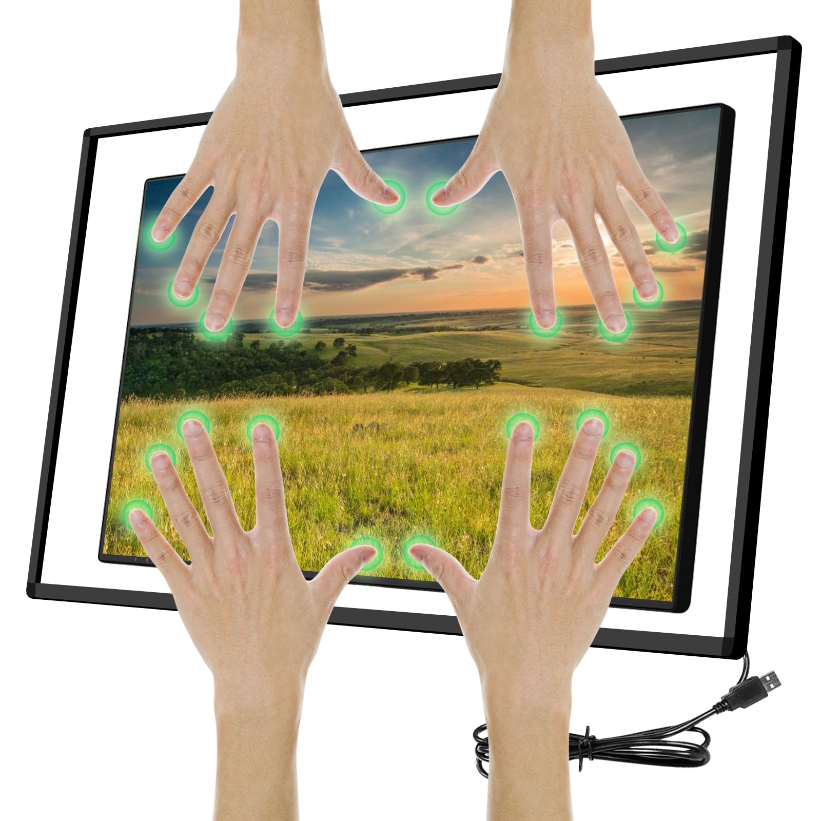 Senisway 43 Inch Interactive 20 Points Multi Touch Infrared Touch Screen Overlay, Ir Touch Screen Panel, Infrared Touch Frame Us