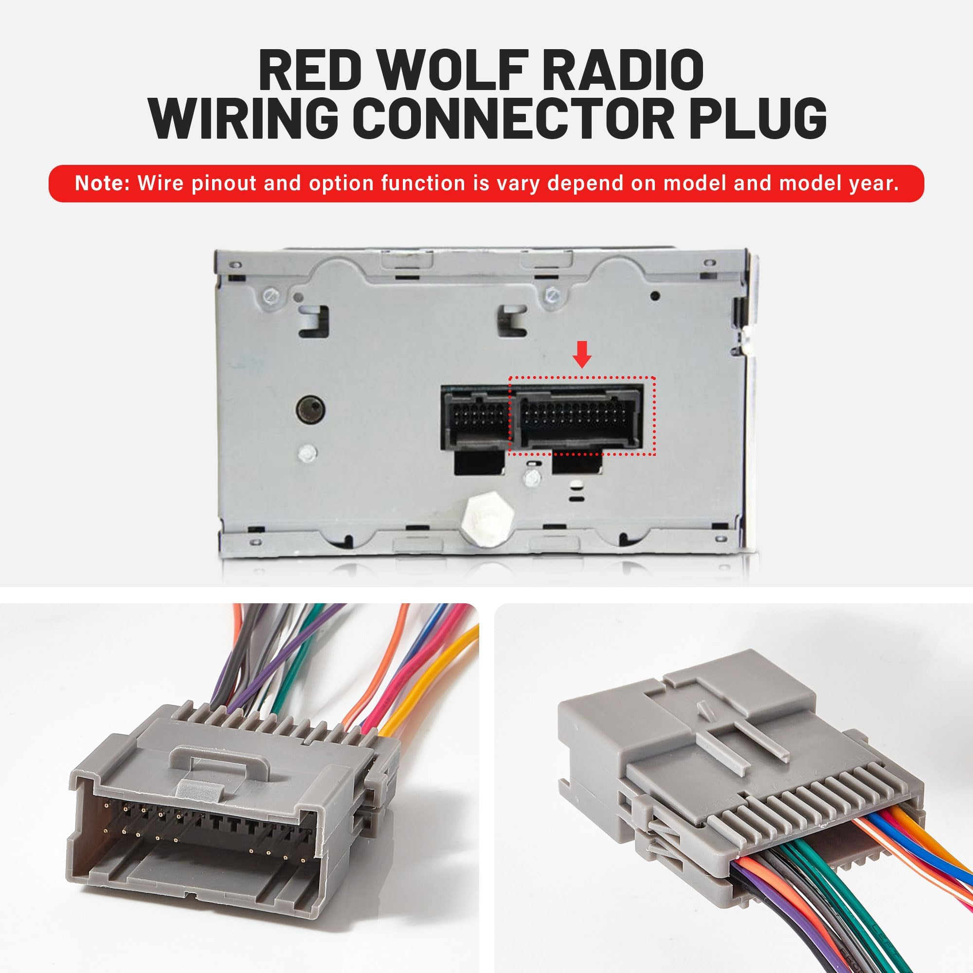 Red Wolf Stereo Wiring Harness Fit For 2002 2008 Gmc Envoy Sierra Chevy Silverado Impala Aftermarket Stereo Radio Wire Cable Con