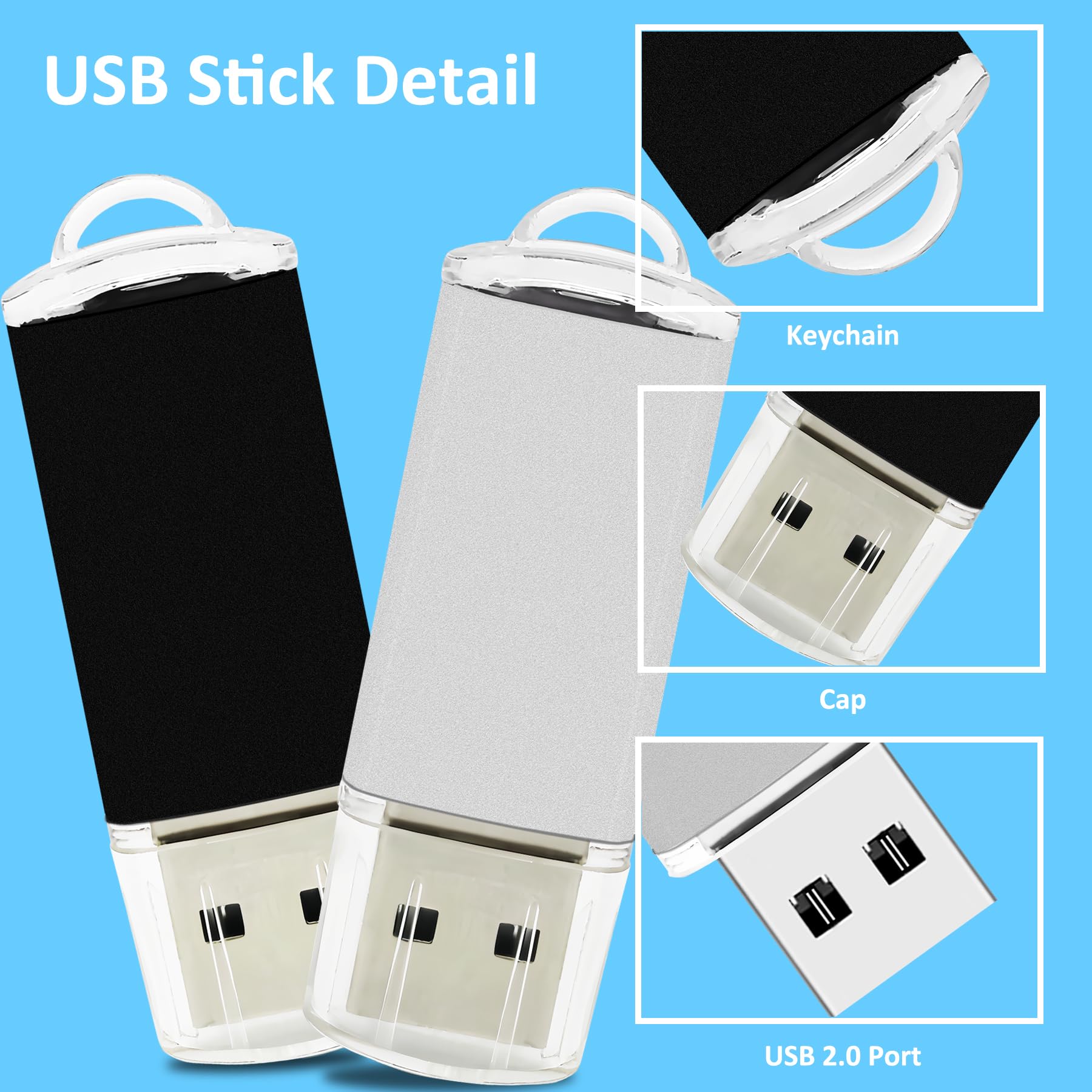 Usb Memory Stick Nicepicten 16Gb Usb Storage 2.0 Flash Drive Thumb Drives 20 Pack Bulk Usb Jump Drive 16Gb Pendrive Zip Drive Us