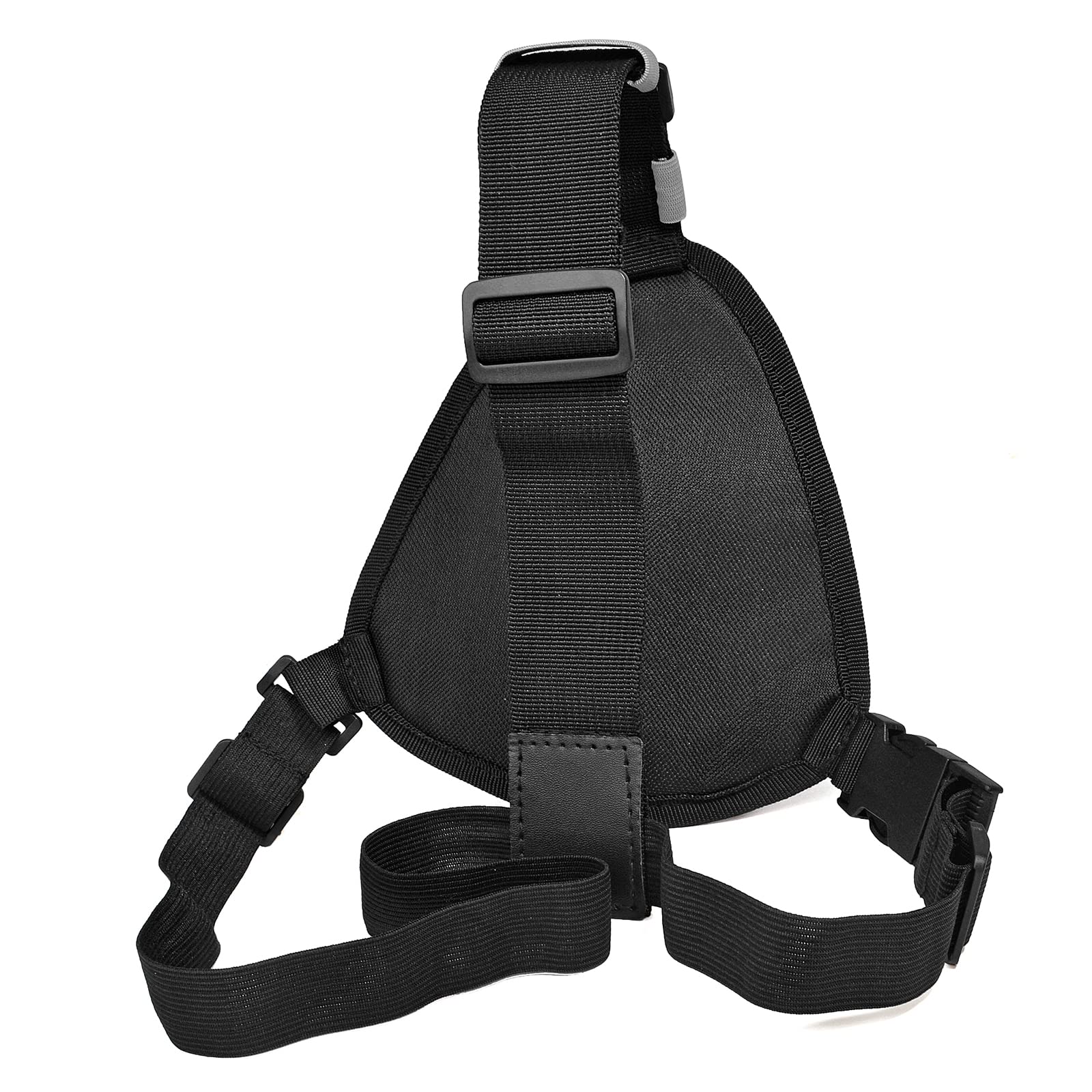 Hys Nylon Chest Harness Pack, Adjustable Shoulder Strap With An Adjustable Single Radio Pouch For Motorola Baofeng Kenwood Midland Handheld 2 Way Radios/Walkie Talkies (Black, Small)