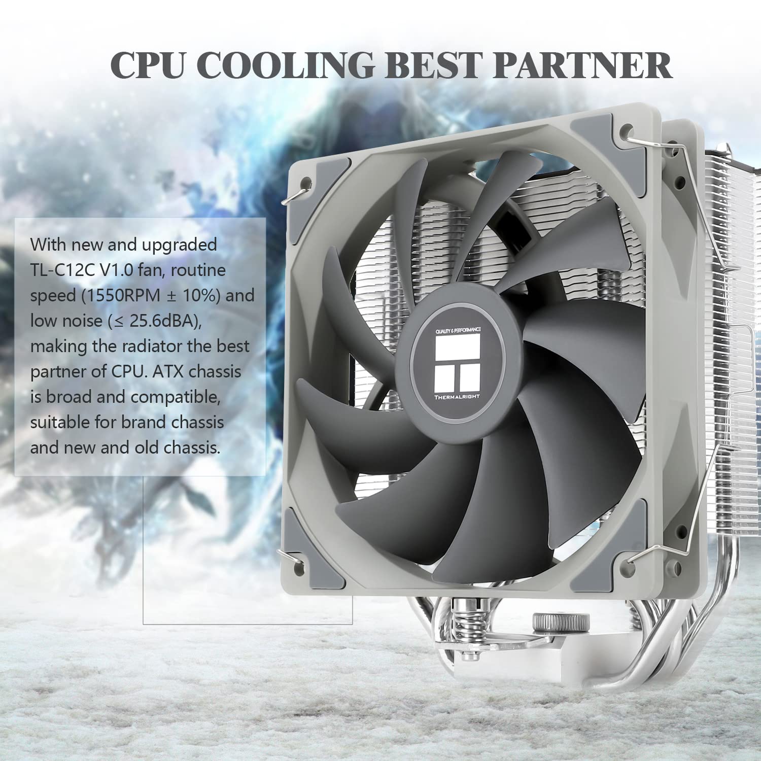 Thermalright Assassin King 120 Se Cpu Air Cooler, 5 Heatpipes, Tl C12C Pwm Fan, For Amd Am4/Intel Lga1700/1150/1151/1200/Am5