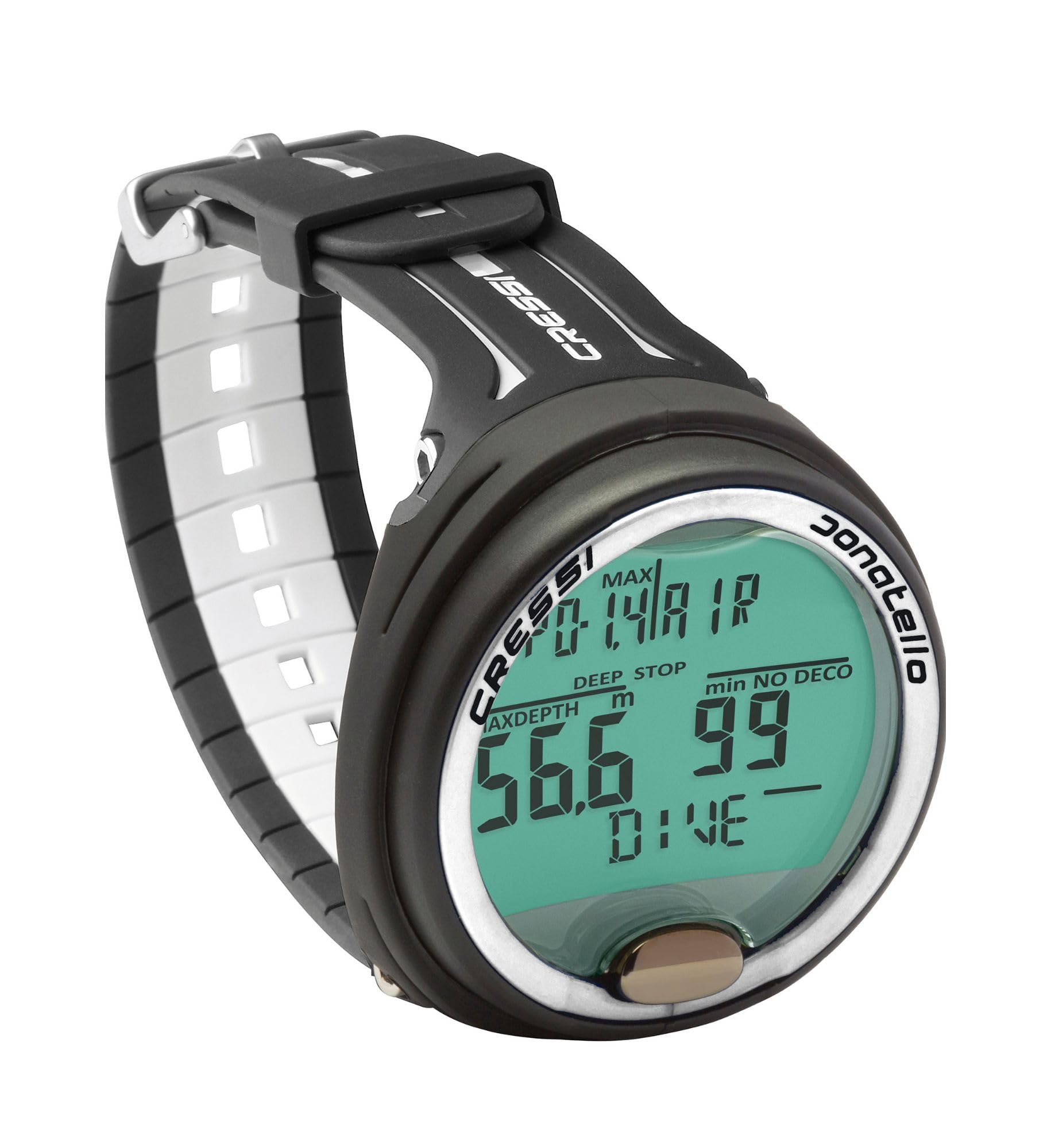 Cressi Donatello Wrist Dive Computer - Black/White - Air & Nitrox Modes Dive Watch - HD Backlit Display Sports Watch - Free Divi