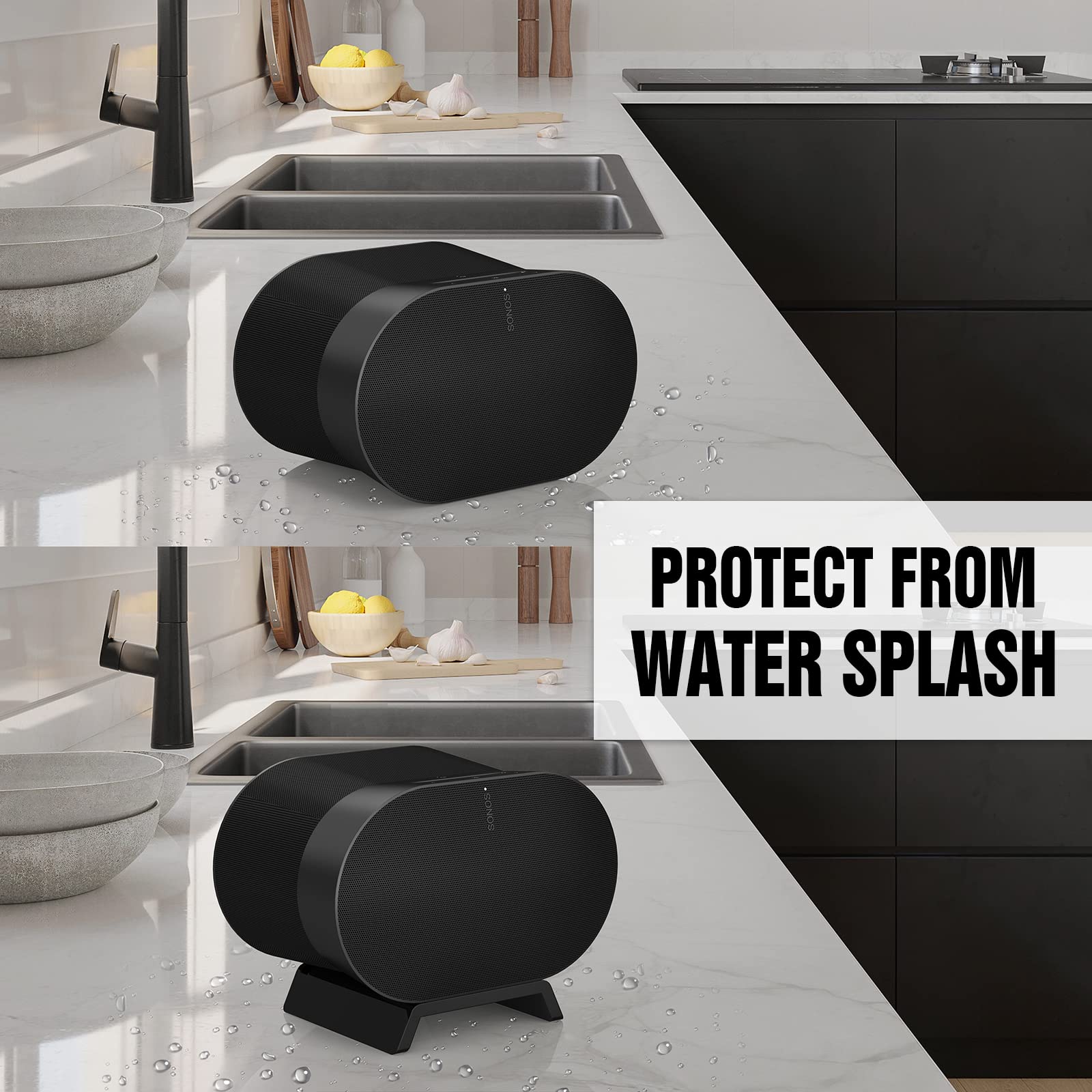 Heymoontong Acrylic Table Stand For Sonos Era 300 Wireless Speaker   Desktop Decorative Bracket Mounting Accessories For Sonos E