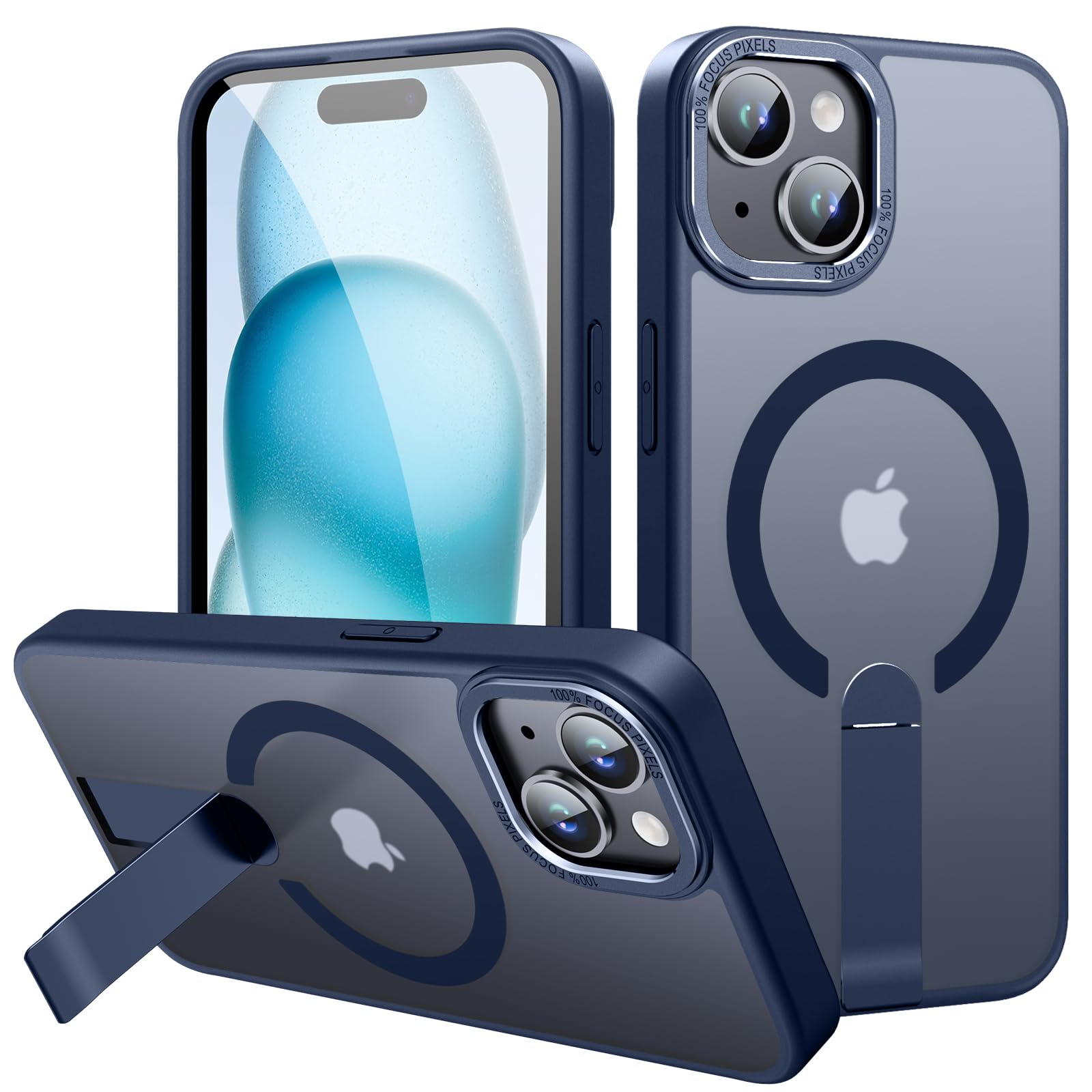 Imuruktek Magnetic for iPhone 15 Plus Phone Case/iPhone 14 Plus Phone Case, Compatible with MagSafe for i Phone 15 Plus Case, Bu