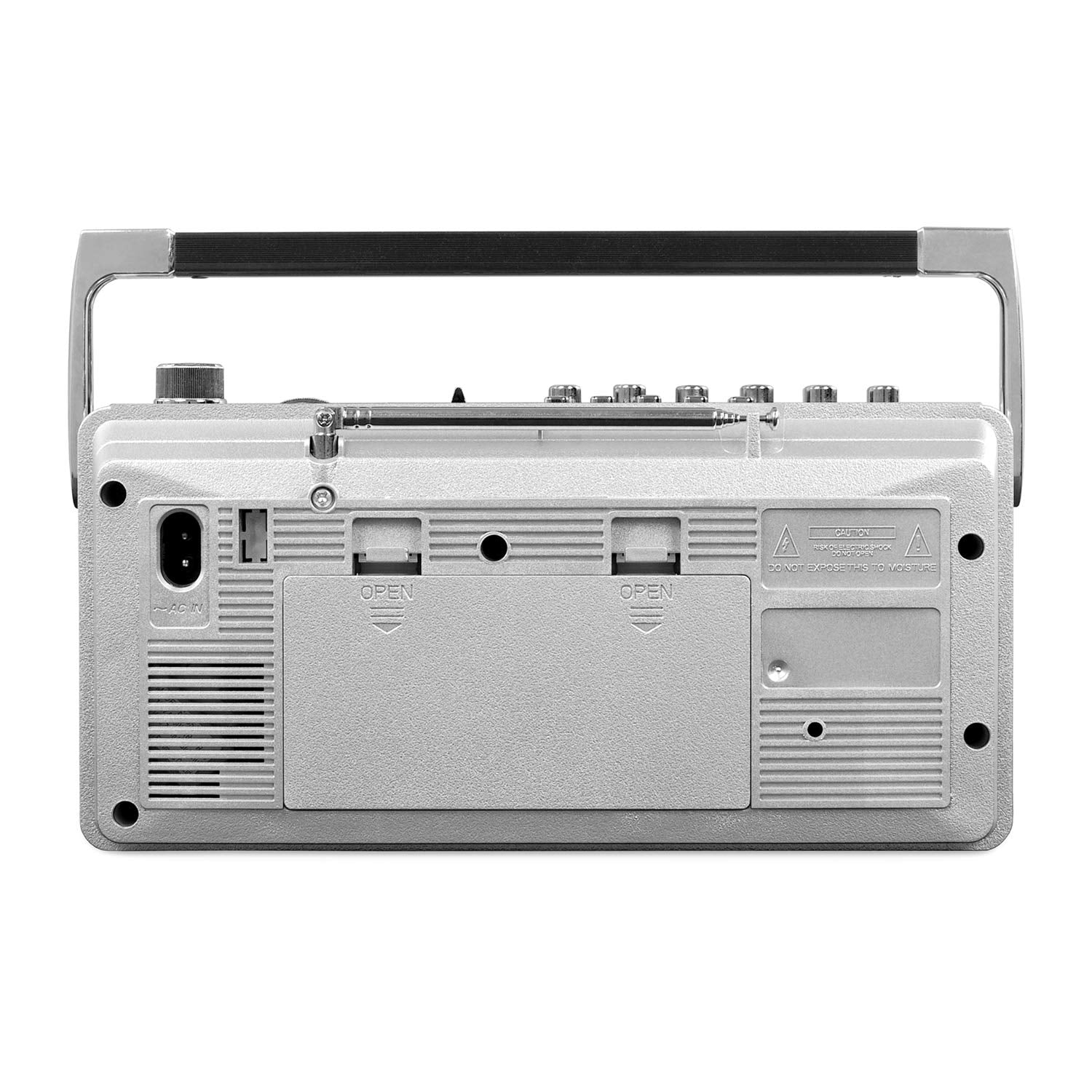 Victrola Vbb 25 Slv Mini Bluetooth Boombox With Cassette Player, Recorder And Am/Fm Radio, Silver