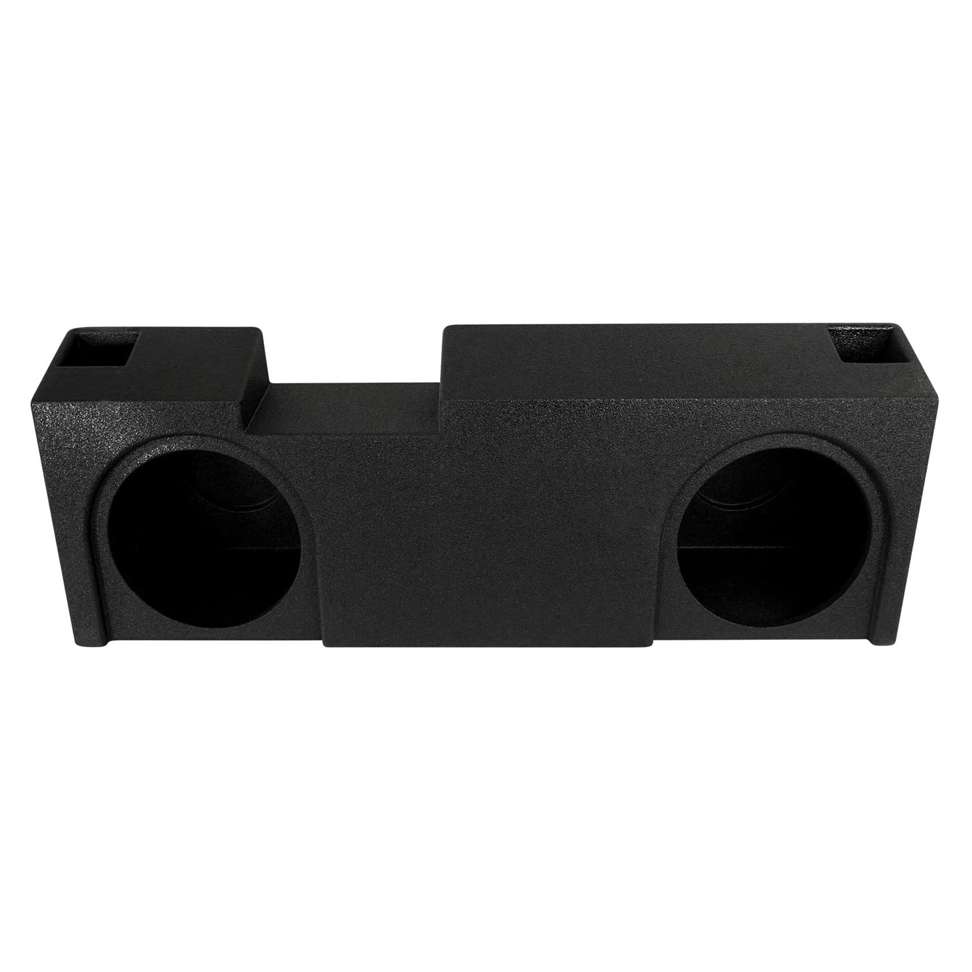Q Power Underseat Upfire Dual 12 Inch Ported Subwoofer Box QBGMC19212 Wood Black for 2019-2022 GMC/Chevy Crew/Double Cab