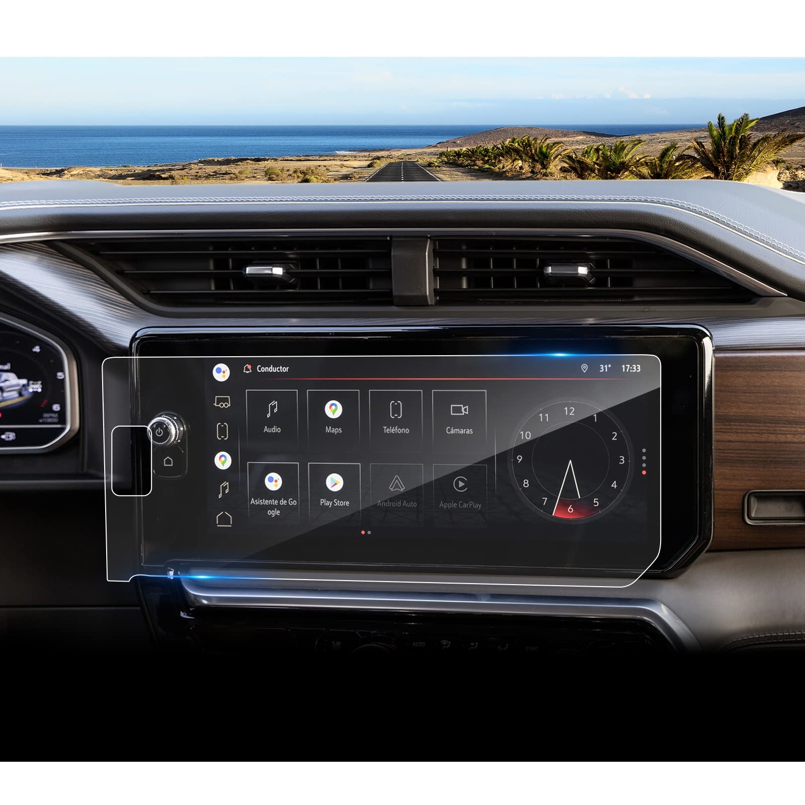 Coleya 2022 2023 2024 Sierra 1500 Screen Protector For Gmc Sierra 1500 (At4/At4X/Denali/Denali Ultimate) 13.4 Inch Touch Screen,