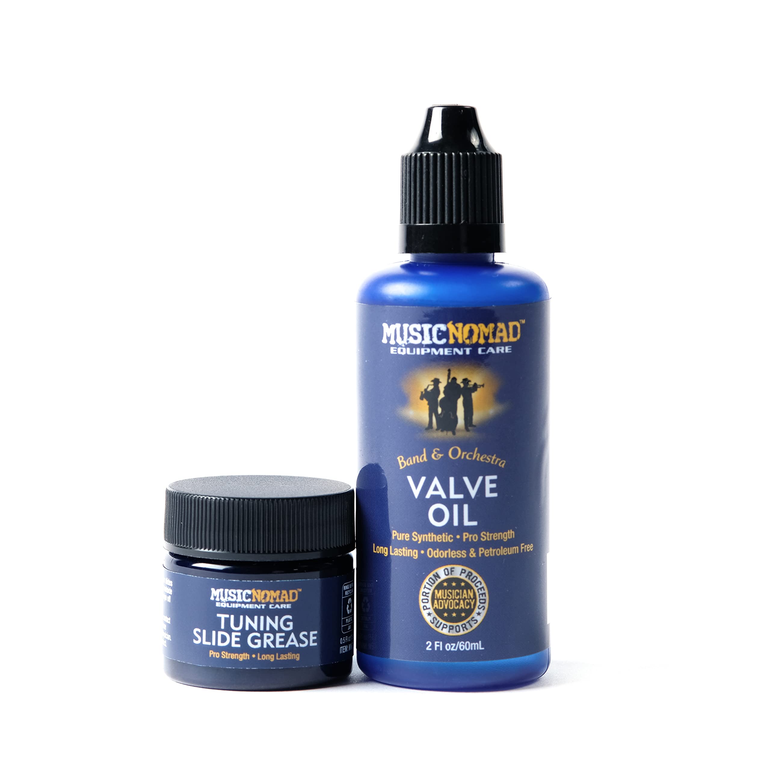 Musicnomad Premium Valve Oil & Tuning Slide Grease Lube Bundle (Mn740)
