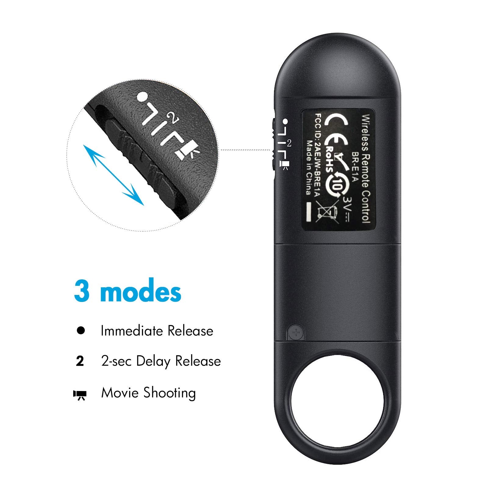 Wireless Camera Remote Shutter Release For Canon R3/ R7/ R10/ M50/ Eos M6 Mark Ii/R/Rp /90D /6D Mark Ii /R5/ R6 /800D /850D /250