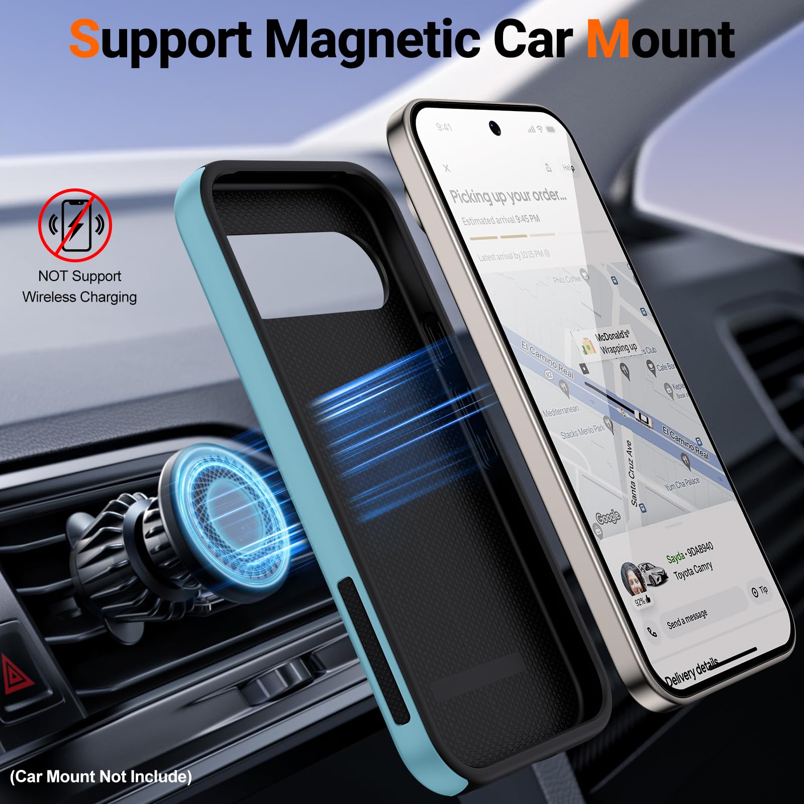 Jame For Google Pixel 9 Case/Google Pixel 9 Pro Case, Slim Fit Military Grade Shockproof Case For Pixel 9/9 Pro With Ring Holder