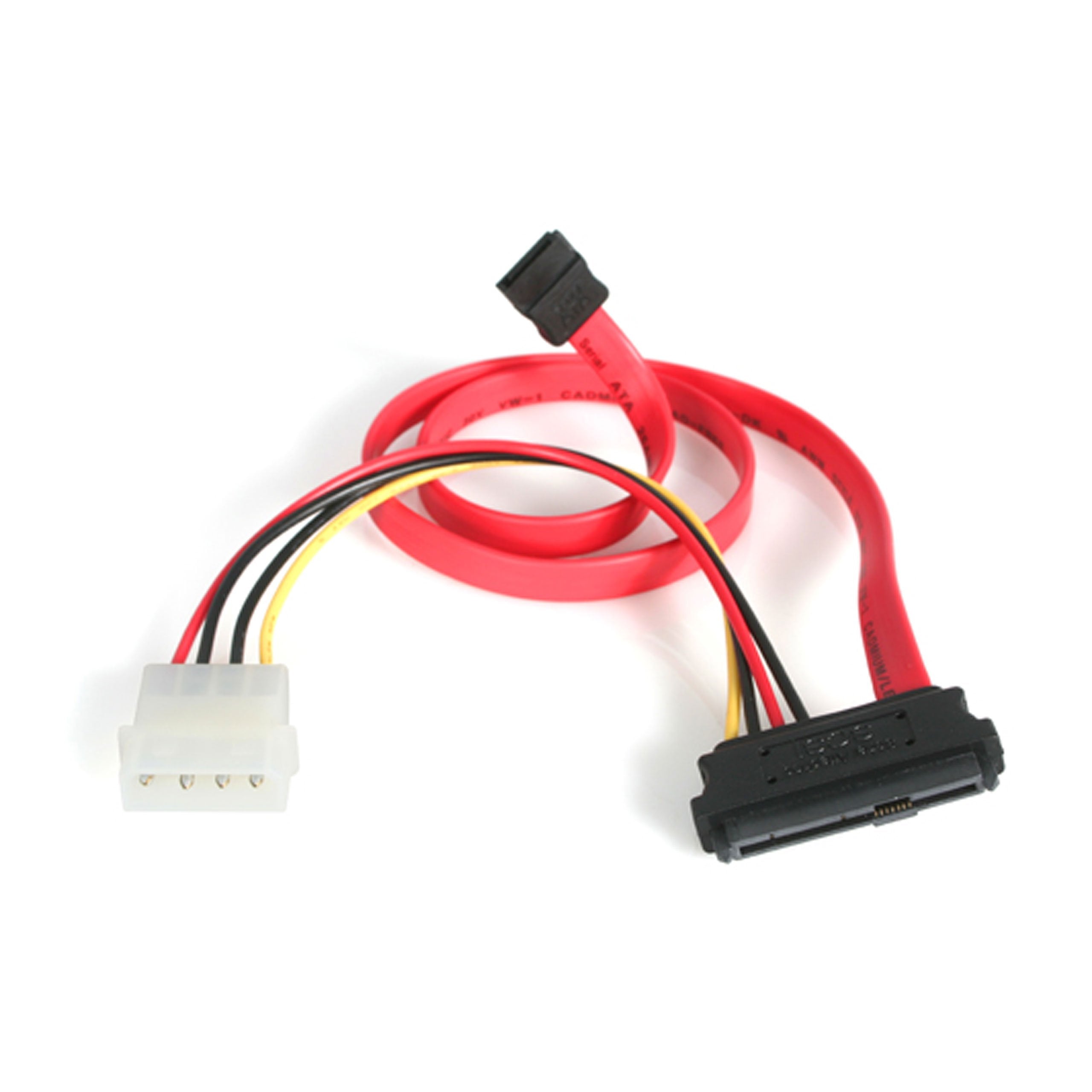 Startech.Com 18In Sas 29 Pin To Sata Cable With Lp4 Power   18In Sas 29 Pin To Sata Cable   18In Sff 8482 To Sata (Sas729Pw18), 