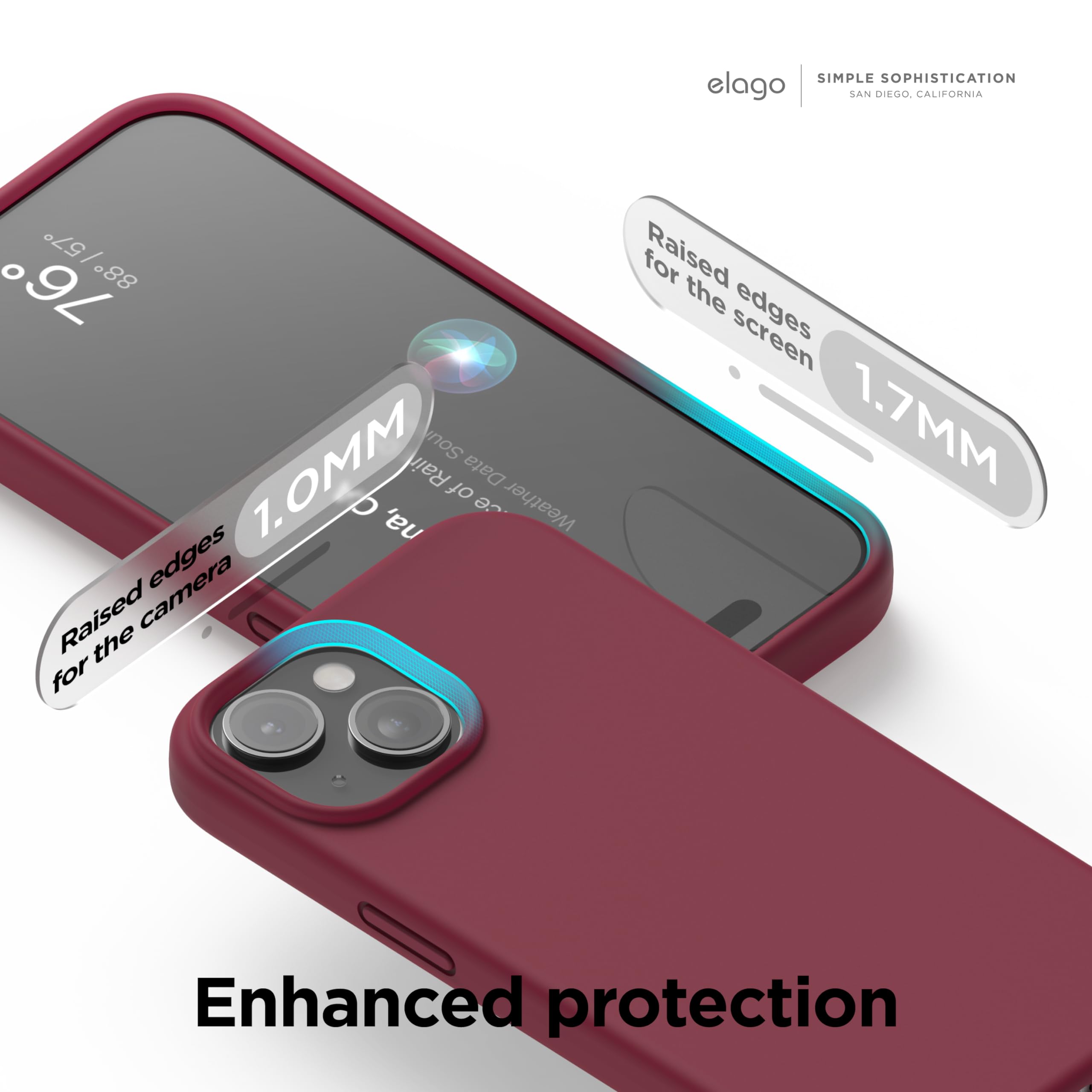 Elago Liquid Silicone Case Compatible With Iphone 15, Premium Silicone, Full Body Protection Case [4 Layer Anti Shock Structure]