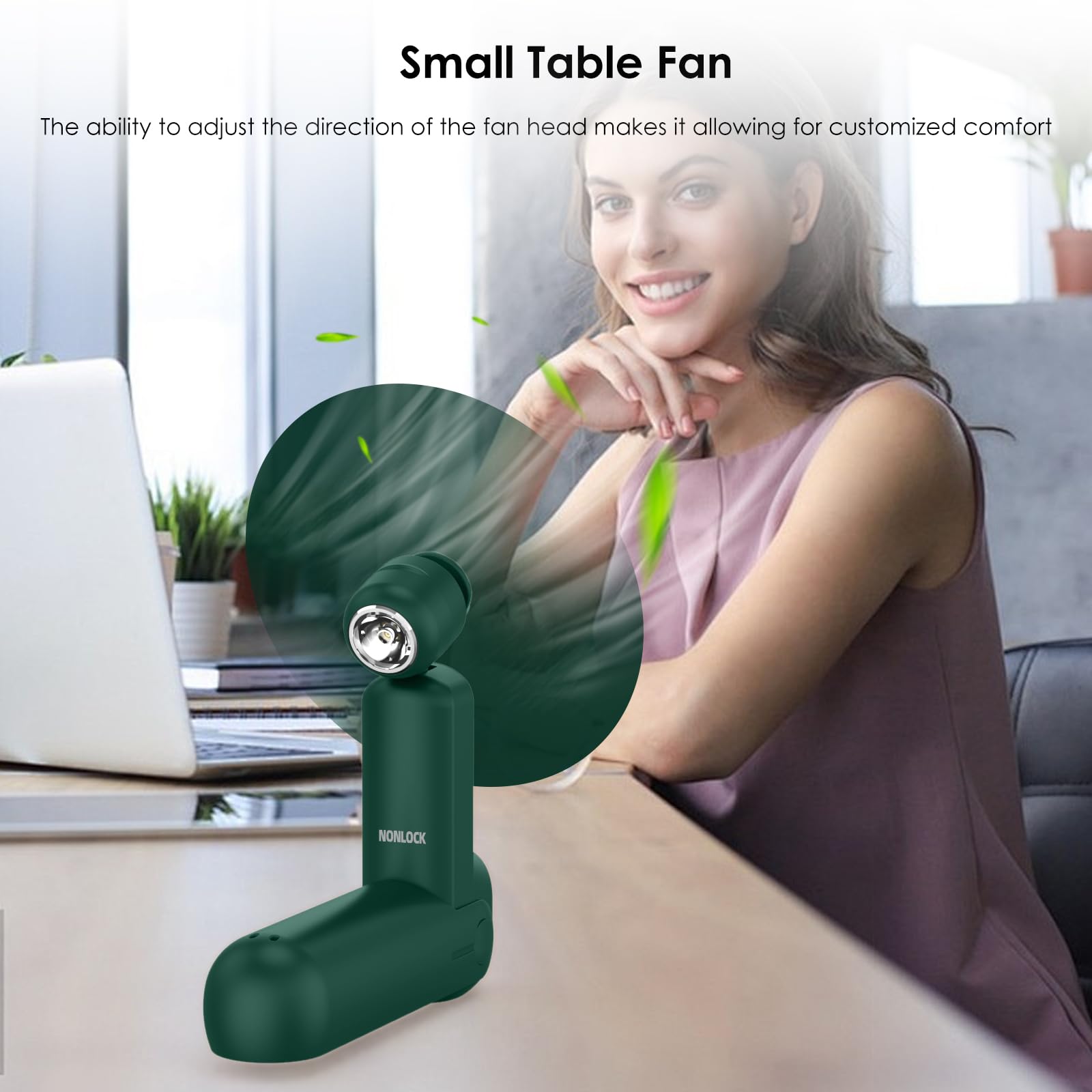 4 In 1 Portable Handheld Fan,Personal Foldable Cooling Fan, Mini Pocket Fan,Desk Fan,Hand Fan,Flashlight,Power Bank,Table Lamp,C