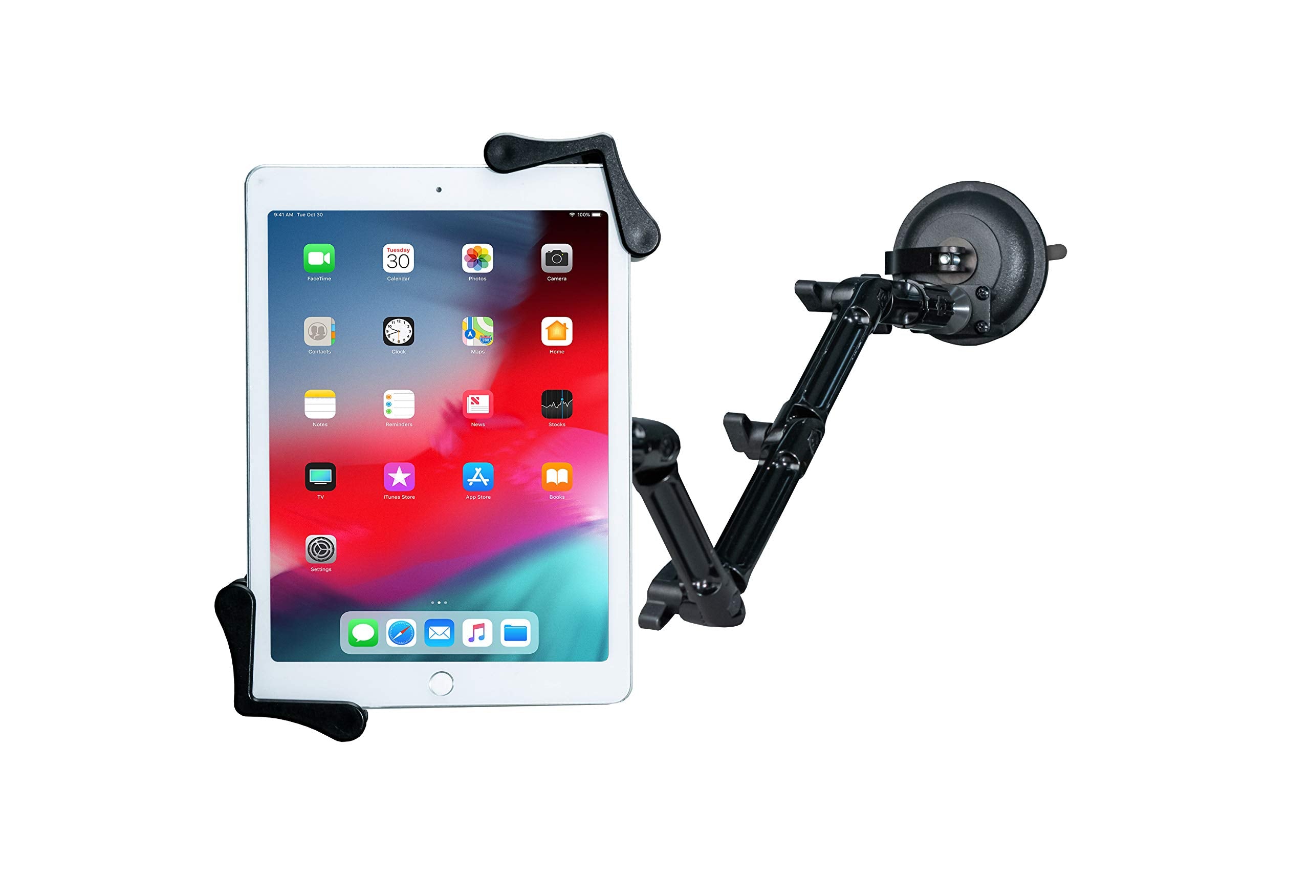 Custom Suction Mount - CTA Custom Angle-Adjustable Flex Suction Mount That Sticks to Flat Surfaces for iPad 10th Gen 10.9 - iPad