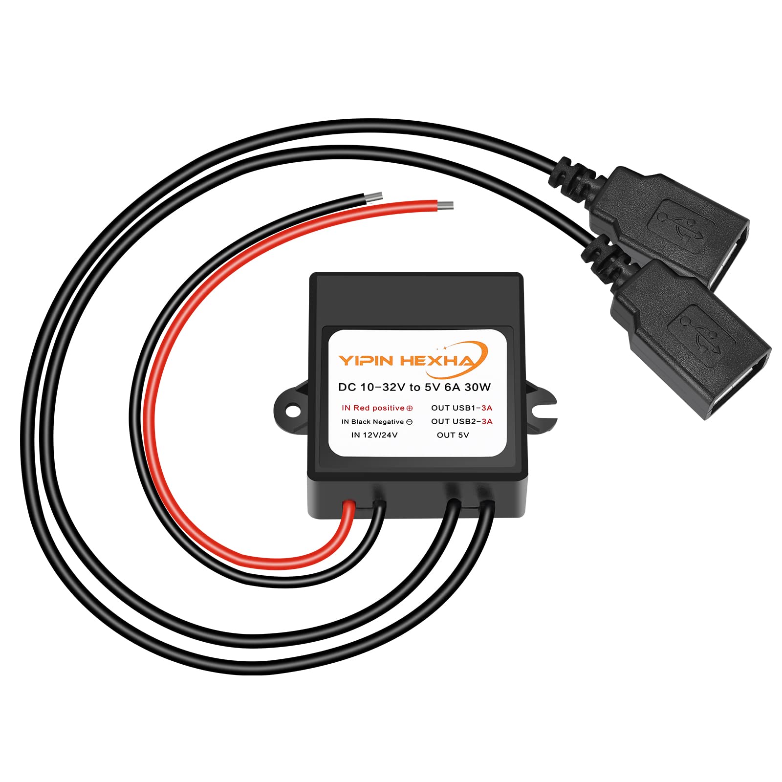 Dc Converter 12V 24V To 5V 6A 30W Dual Usb Female Dc Dc Buck Converter Power Adapter Step Down Module