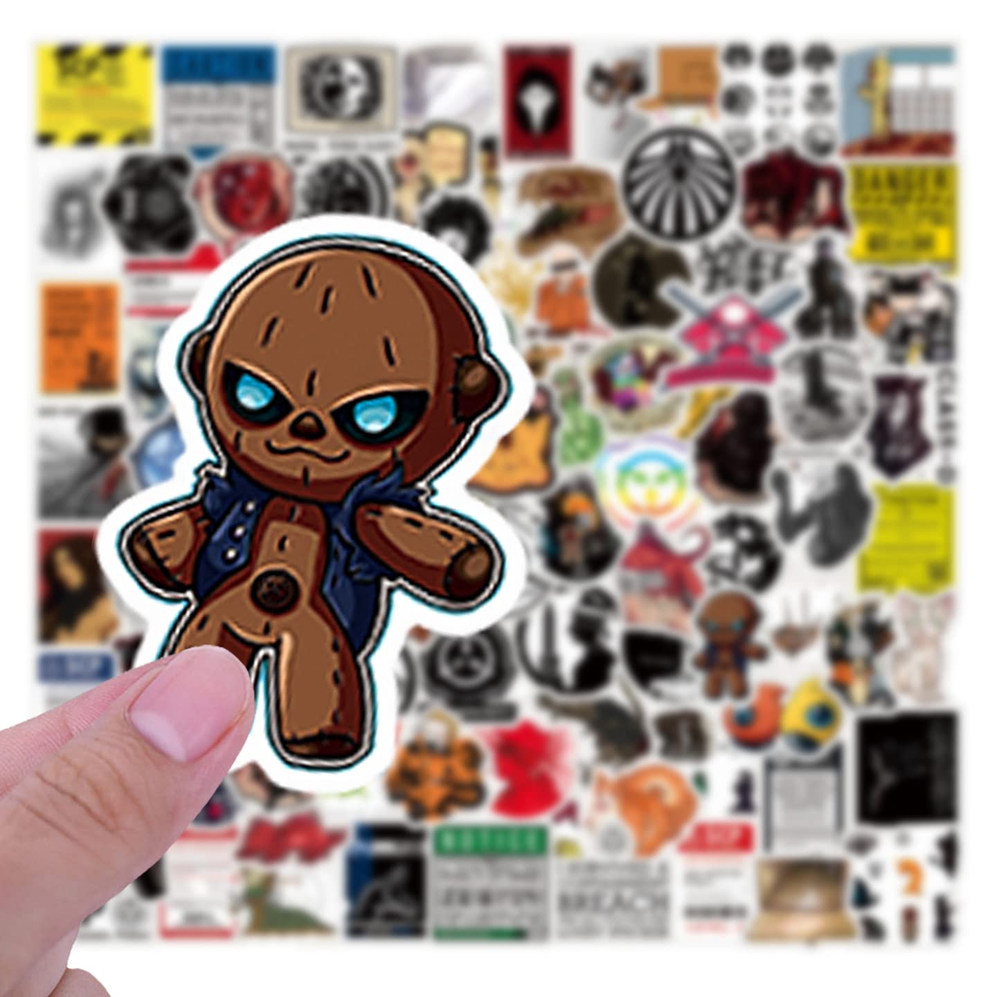 100Pcs Scp Foundation Stickers Pack | Classic Grotesque Science Fiction Stickers Vinyl Waterproof Stickers For Water Bottle Skat