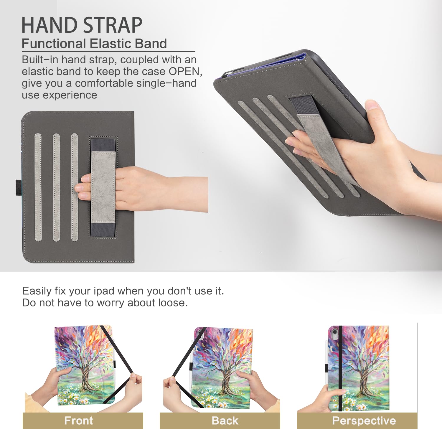 Ipad 10Th Generation Case, Ipad Case 10Th Generation Shockproof Protective Case With Pencil Holder, Multi Angle Viewing Adjustab