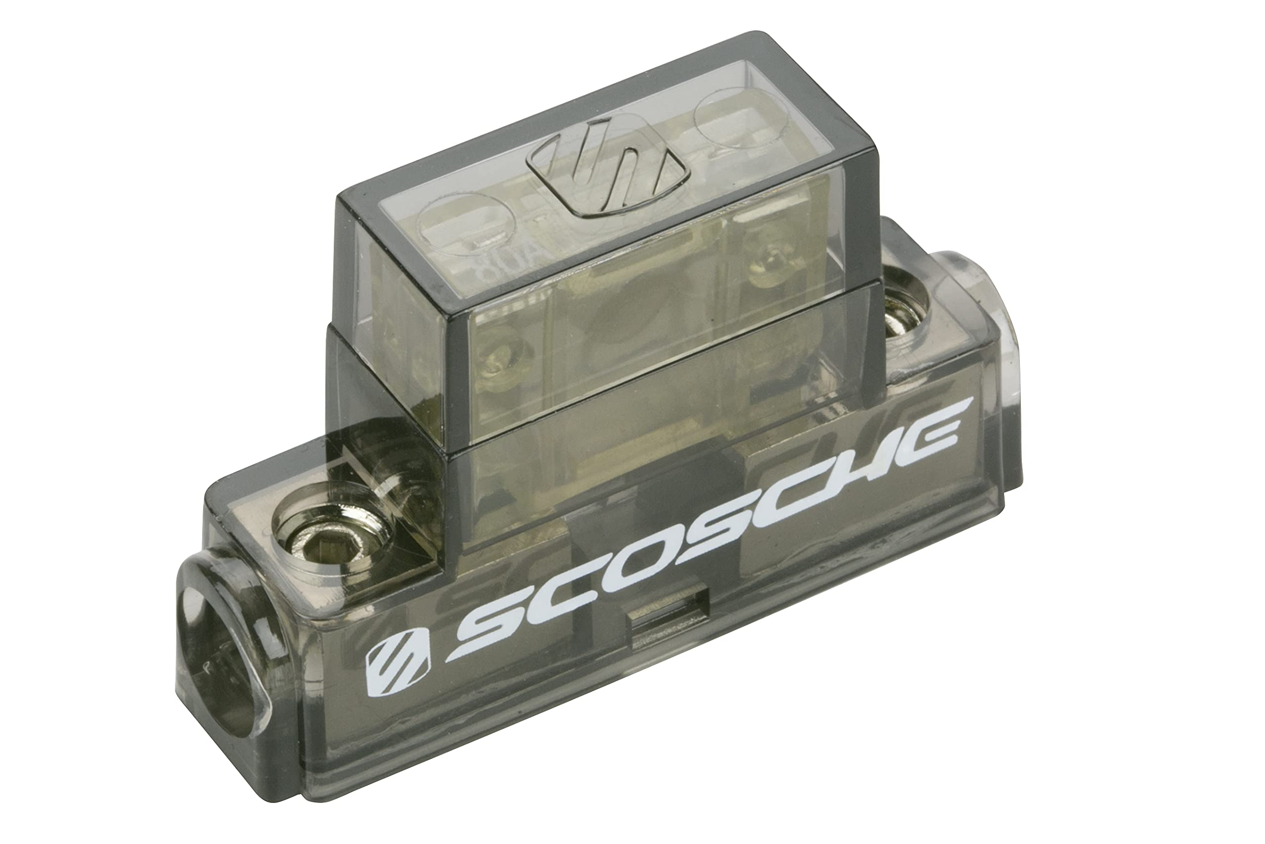 Scosche PMFHIKF in line Fuse Holder for 4 or 8 Gauge Power Wire. Includes 40 and 80 Amp Maxi Fuses