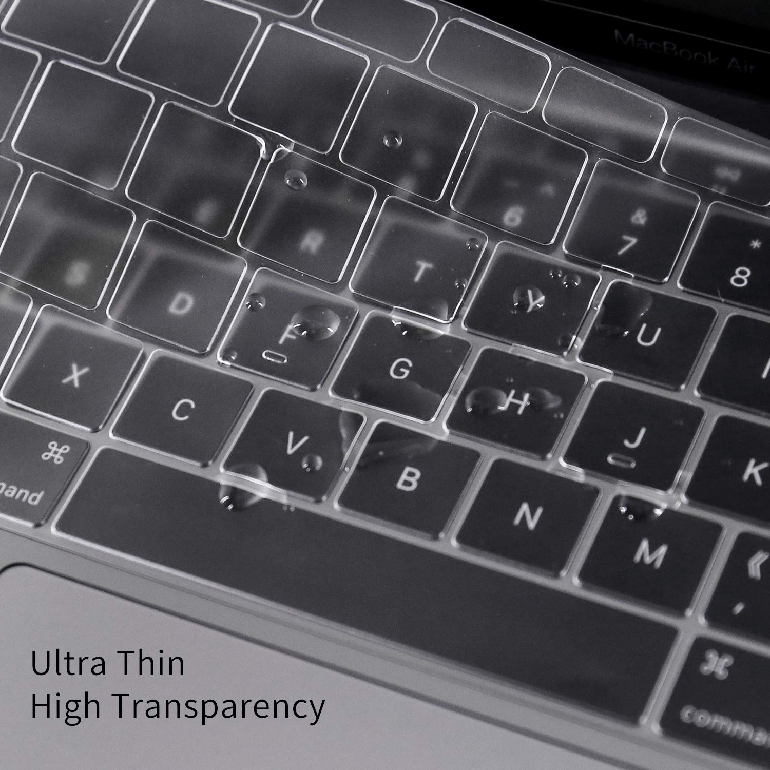 Casebuy Premium Ultra Thin Keyboard Cover For 2019 2018 Release Macbook Air 13 Inch A1932 With Touch Id Soft Touch Tpu Keyboard