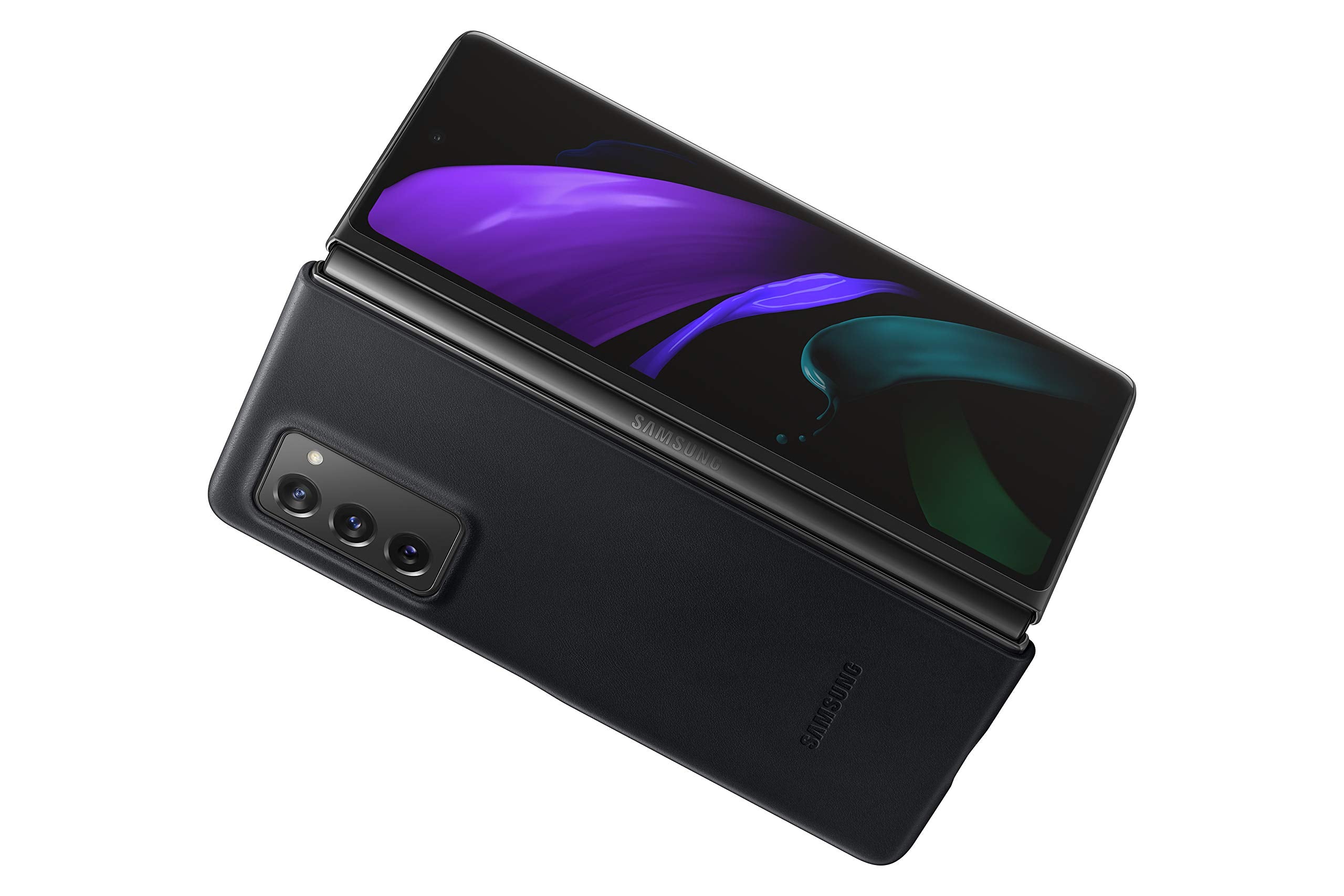 Samsung Galaxy Z Fold 2 5G Leather Case , Black (Us Version)