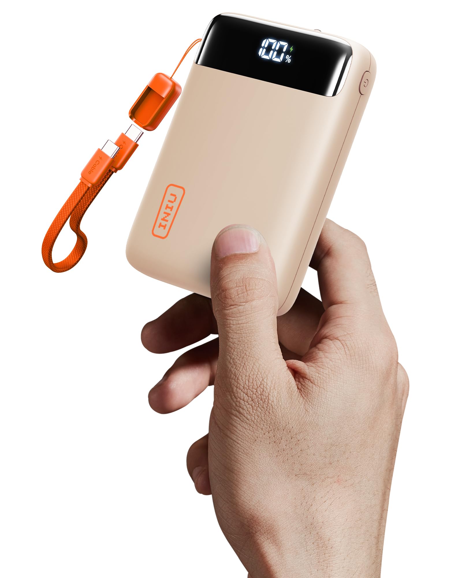 INIU Smallest 20000mAh Power Bank, 22.5W PD Fast Charging Portable Charger with USB-C Cable, Flight-Safe Battery Pack for Travel