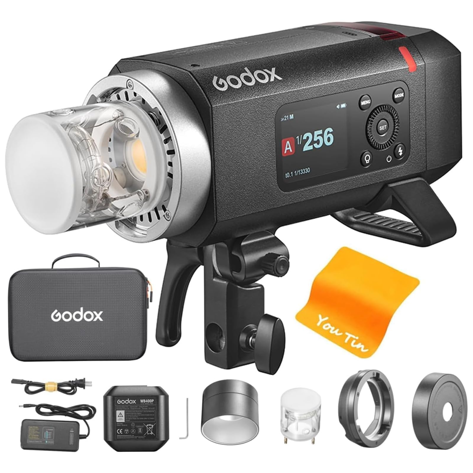 GODOX AD400 Pro II AD400Pro II AD400ProII Outdoor Flash, 2.4G X System TTL GN72 HSS 1/8000s, 10-Step Power (1/1~1/512), 0.01s~1s