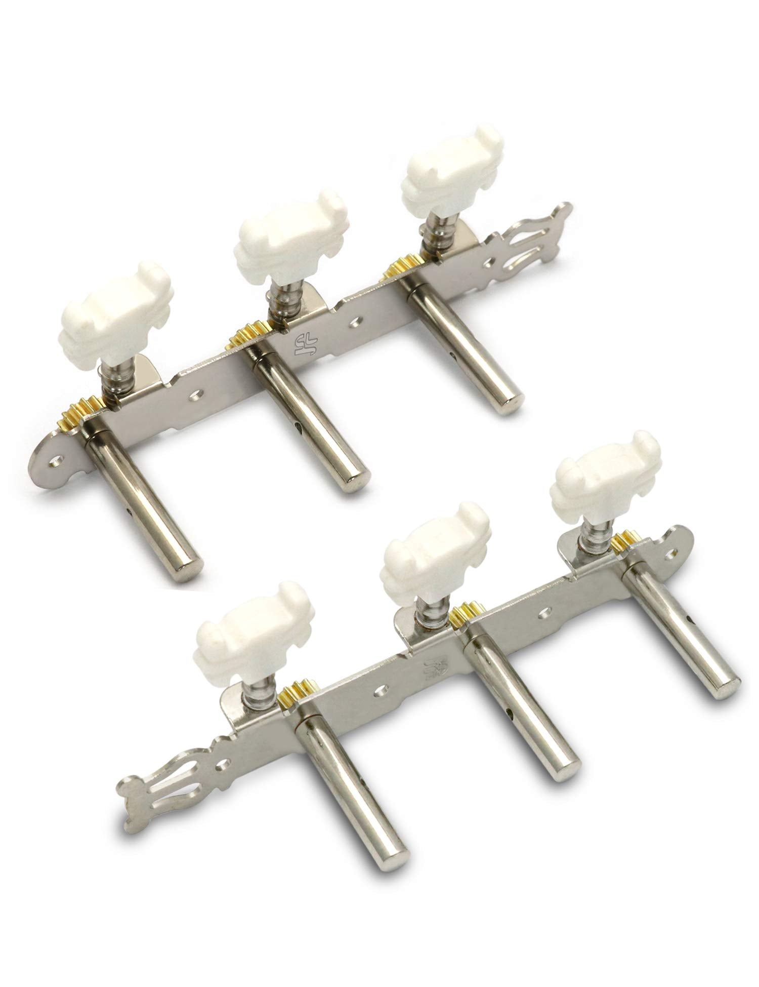 Metallor Classical Guitar Tuning Pegs Chrome Plated Machine Heads Tuning Keys Tuners Single Hole 3L 3R.