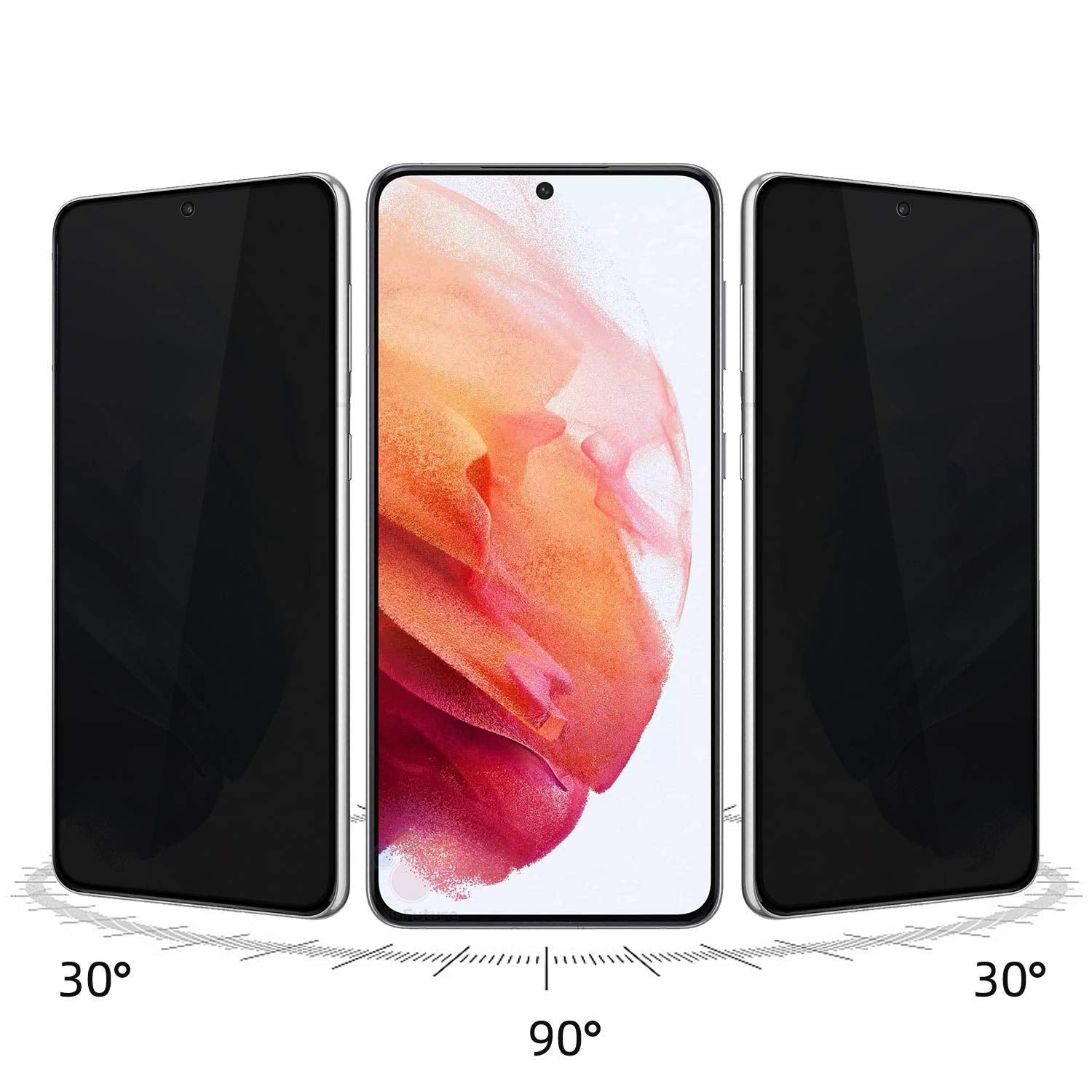 S21 Ultra Privacy Screen Protector   Anti Spy Fingerprint Resistant 9H Hardness Tempered Glass Guard For Samsung S21 Ultra 5G+ 6