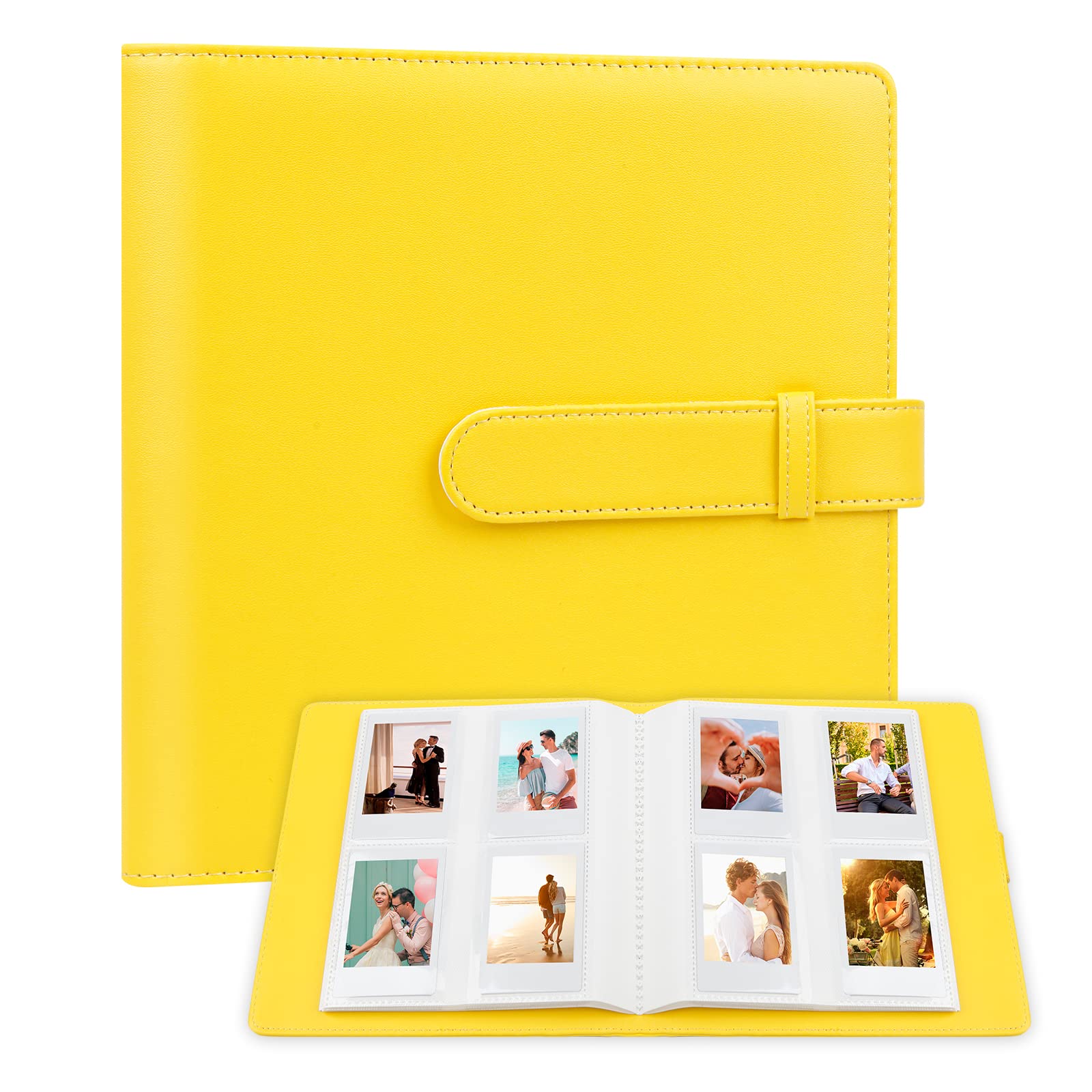 256 Photos Album For Fujifilm Instax Mini Camera/Polaroid 2�X3� Pictures, 2X3 Photo Album Book For Fujifilm Instax Mini 11 12 Evo 9 90 70 40 8 Instant Camera,Yellow