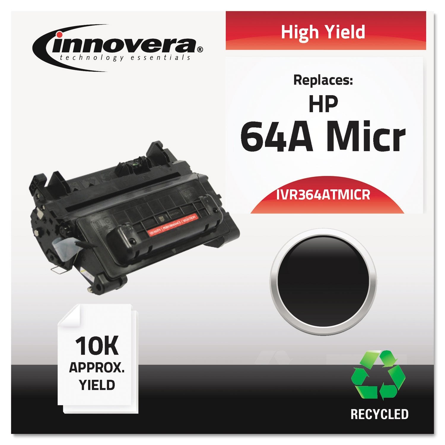 Innovera Remanufactured Black Micr Toner, Replacement For 64Am (Cc364Am), 10,000 Page Yield