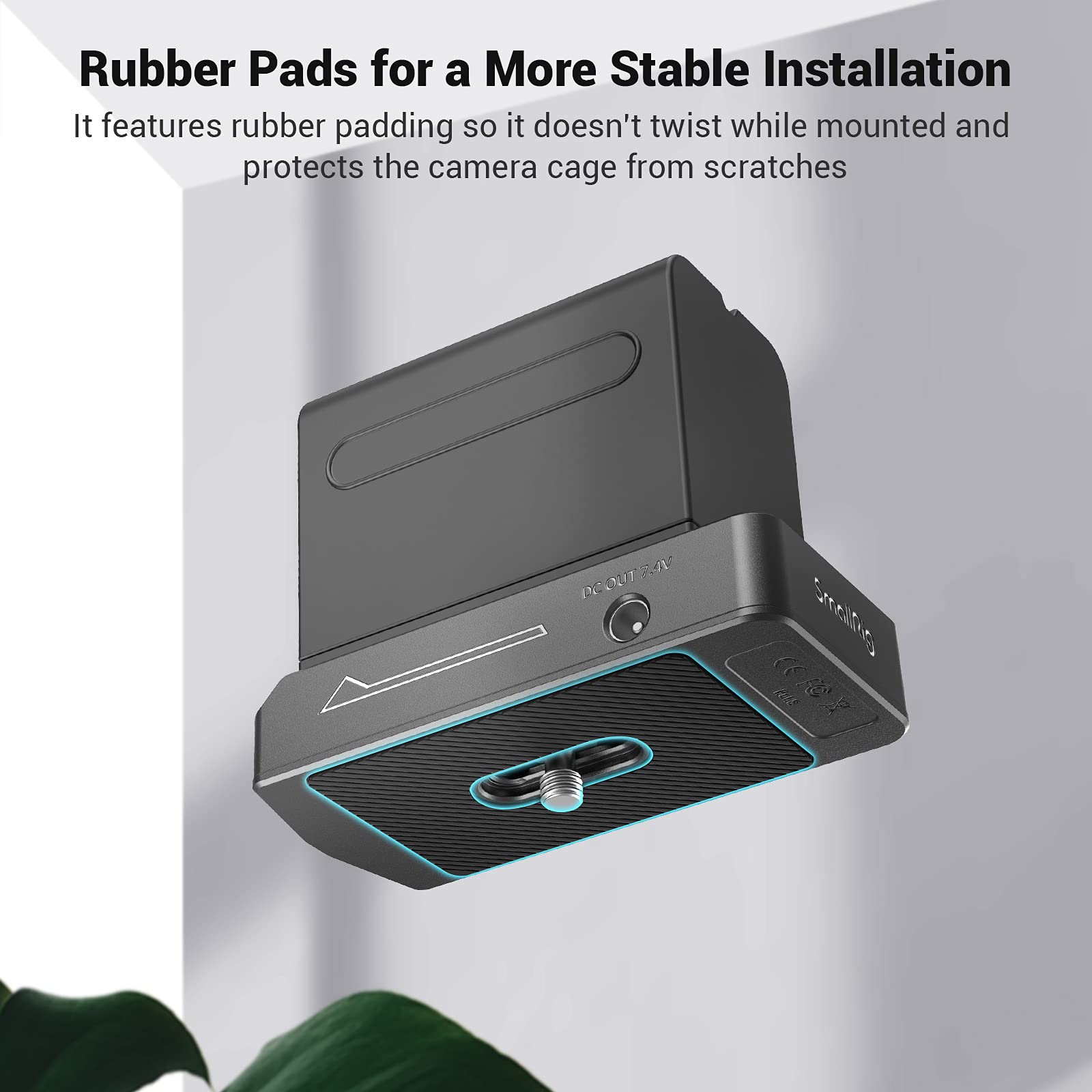 Smallrig Np-F Battery Adapter Plate Lite For Sony Np-F Battery, W/ 12V/7.4V Output Port, Led Low Battery Indicator - 3018