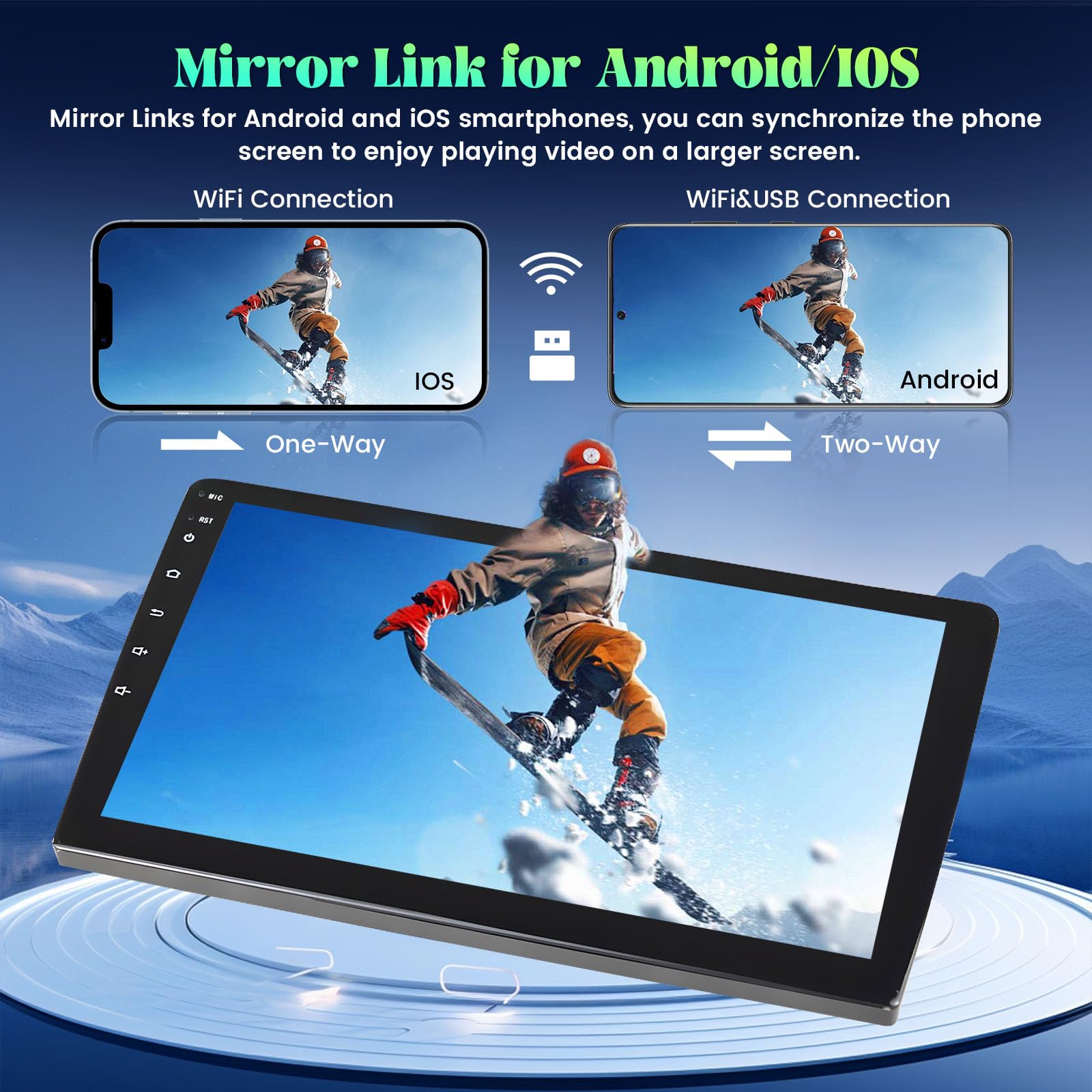 Roinvou 2+32G Android Car Stereo For Nissan Sentra 2013 2017, 10.1'' Touchscreen In Dash Gps Navigation With Wireless Carplay An