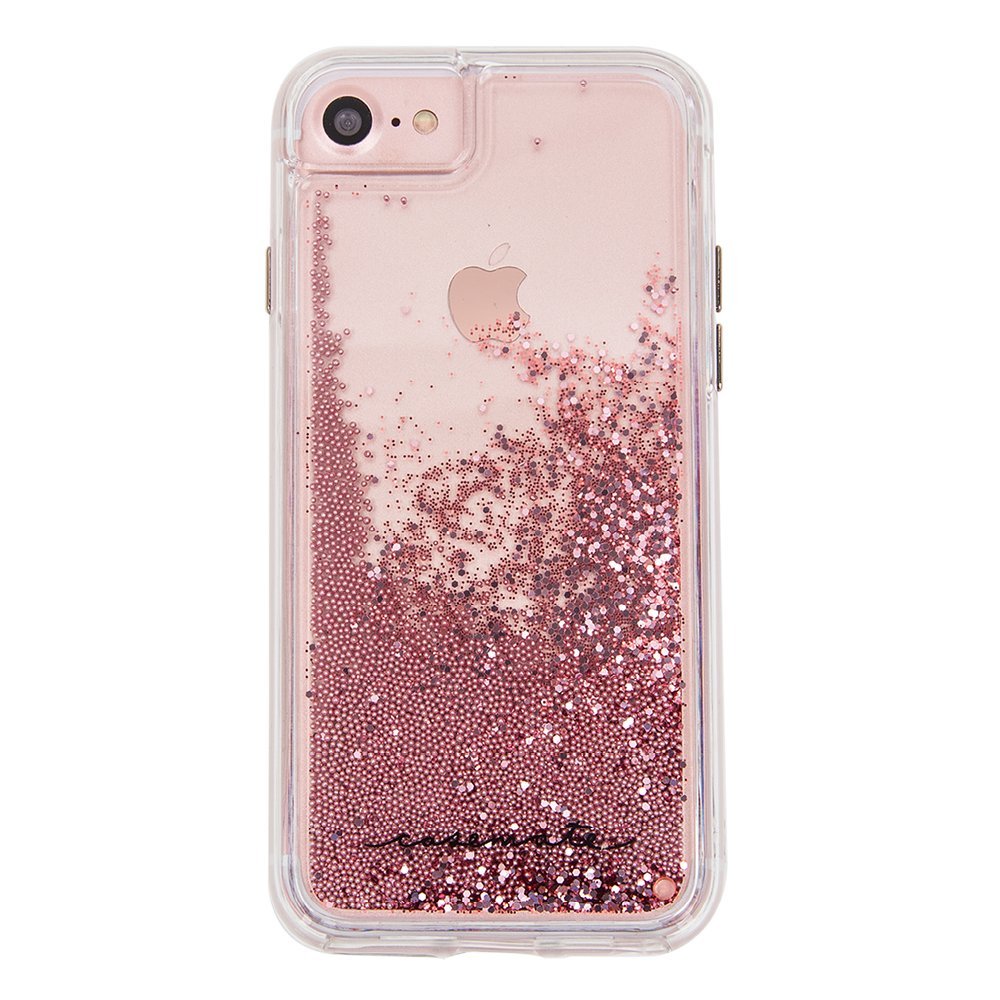 Case Mate Iphone 8 Case   Waterfall   Cascading Liquid Glitter   Protective Design For Apple Iphone 8   Rose Gold