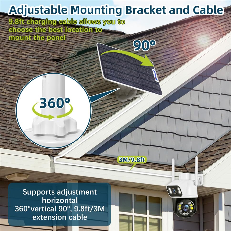 Bitnovol 8W Solar Panel For Bird Feeder Camera   Usb C Solar Panels Charger Compatible With Rechargeable Battary Powered Camera