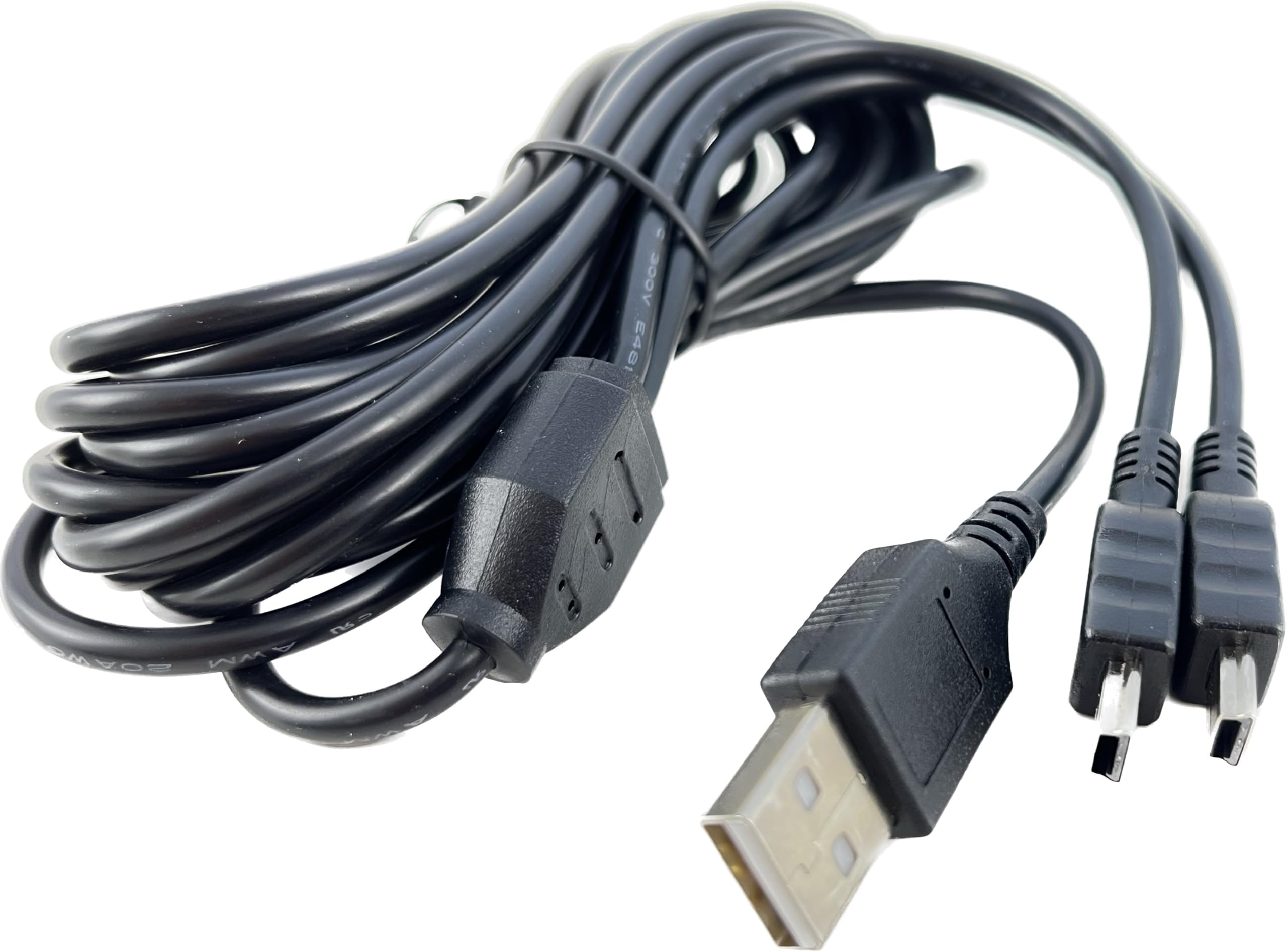 Omnihil 10Ft-Mini-Usb Splitter Cable Compatible With Numark Dj2Go2 Touch