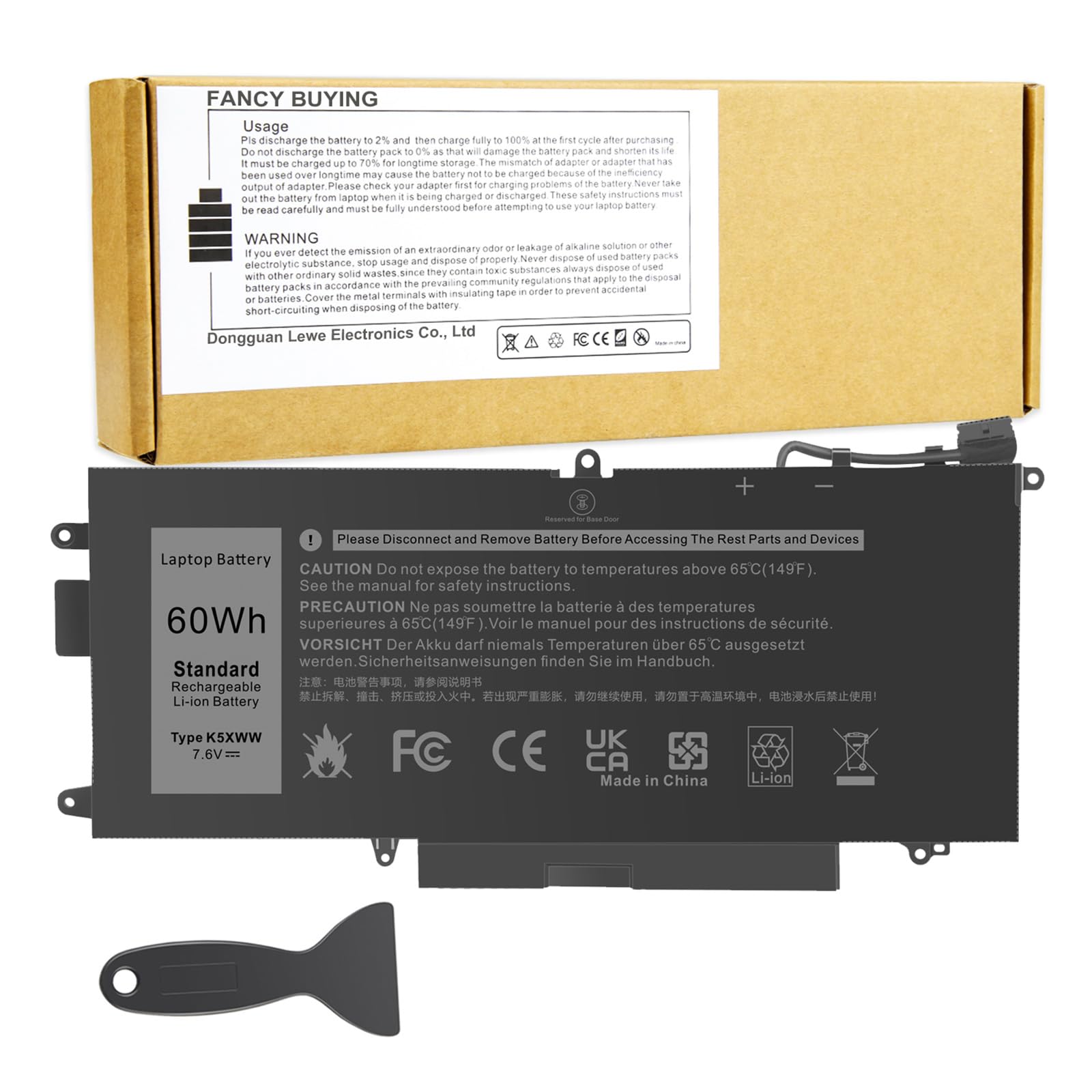 Fancy Buying K5Xww Laptop Battery For Dell Latitude 7389 7390 2 In 1 Latitude 12 5000 5289 2 In 1, Fits E5289 L3180 Series P29S0