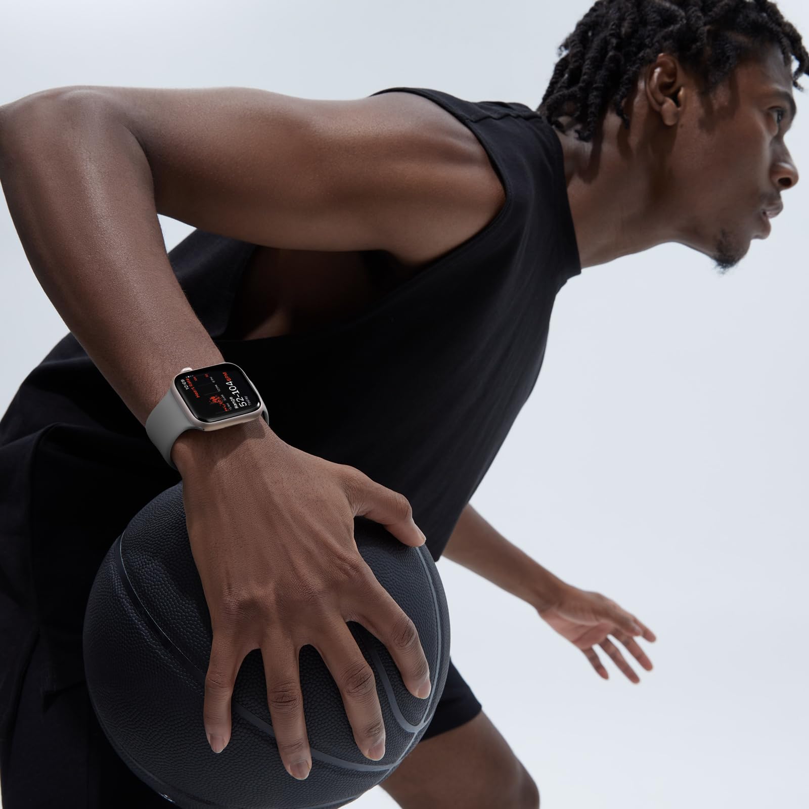 Daqin Sport Band Compatible With Apple Watch Band 44Mm 42Mm 45Mm 46Mm 49Mm 40Mm 38Mm 41Mm,Soft Silicone Iwatch Band Strap For Ap