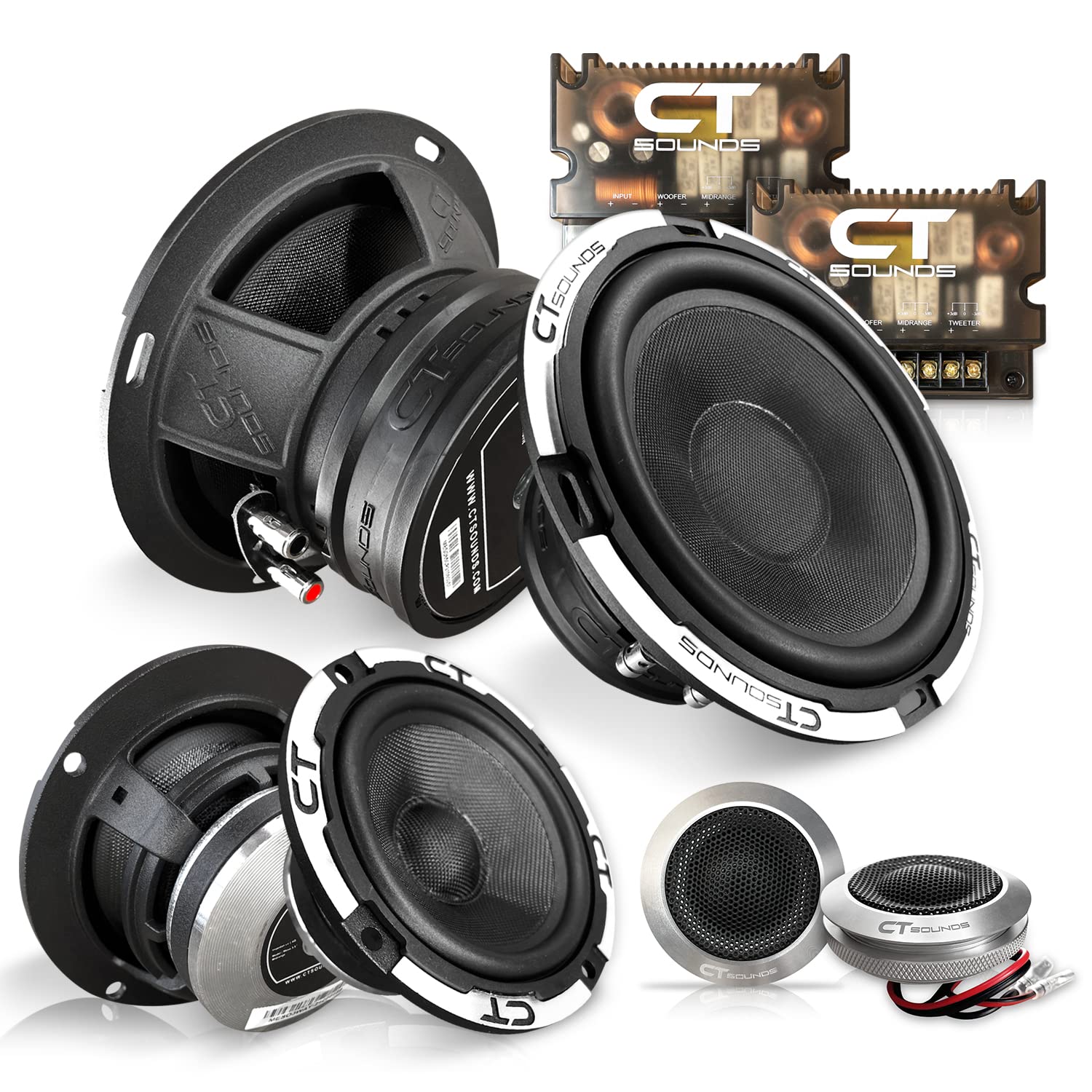Ct Sounds Meso 6.5    500 Watt 3 Way Premium Component Car Speaker Set