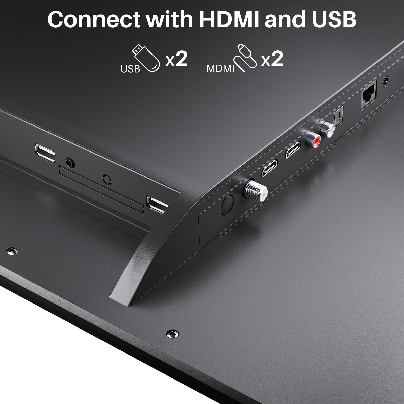 Sylvox Smart Rv Tv, 24 Inch Tv With Dvd Player Built In, 12 Volt Tv For Rv Camper 1080P Fhd, Android Smart Free Download Apps, S